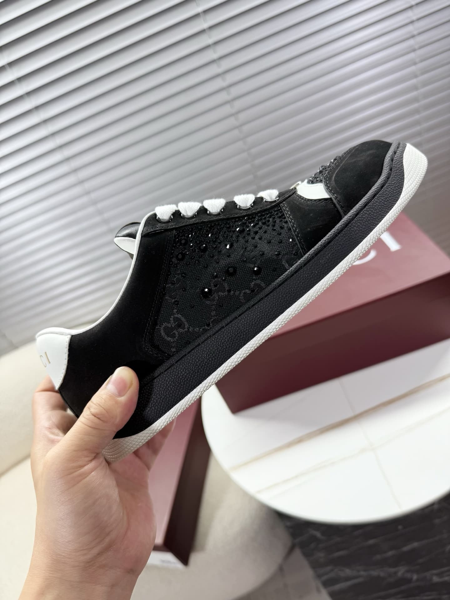 Gucci GG crystal Screener Sneaker shoes Women
