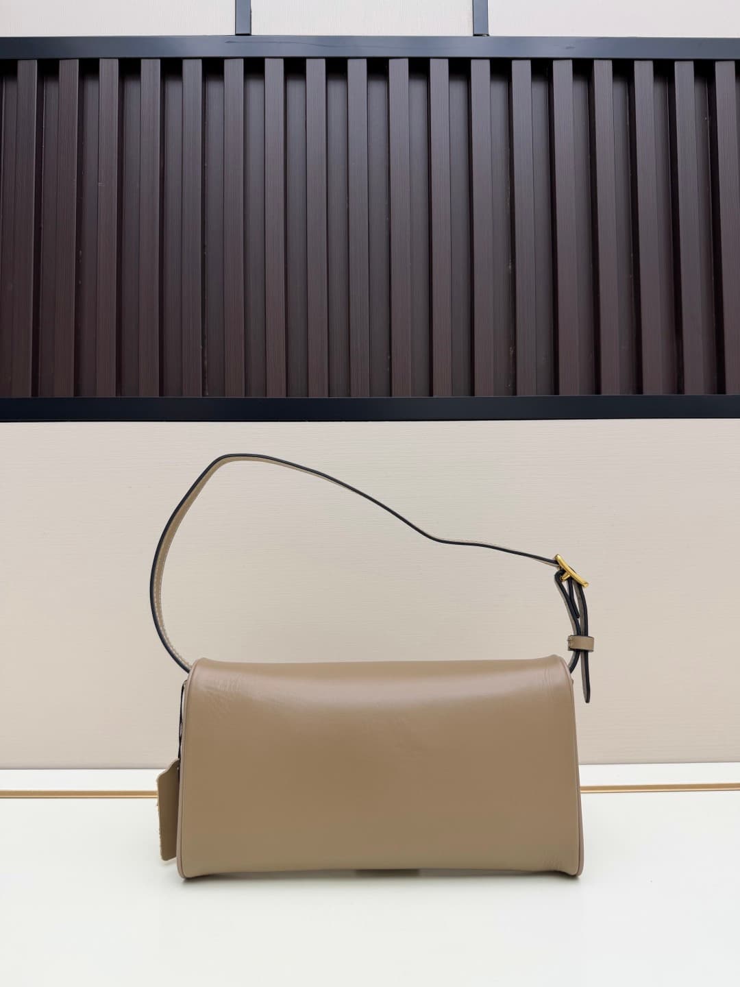Valentino Garavani Devain Small Nappa Shoulder Bag Beige High