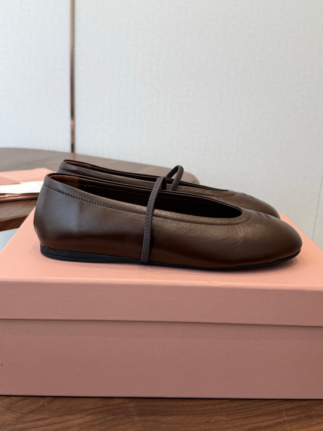 Miu Miu Leather Ballet Shoes Women