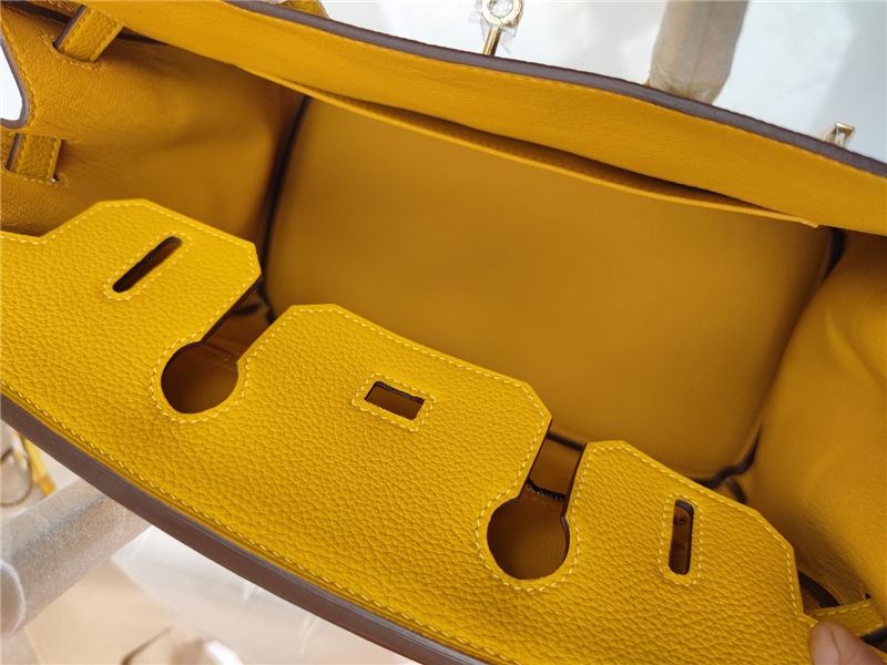 Hermes Birkin 25/30/35cm Bag Togo Leather In Jaune Ambre WAX High