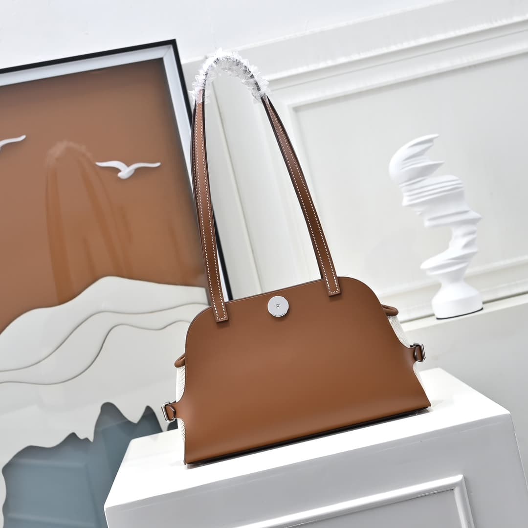 Hermes Tablier Sellier bag in Hunter cowhide Swift calfskin and H canvas WAX High