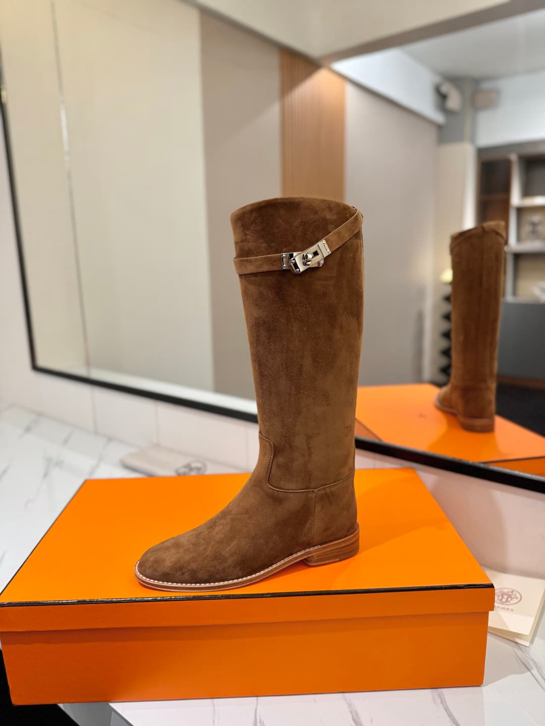 Hermes Kelly Jumping Boots Shoes Women