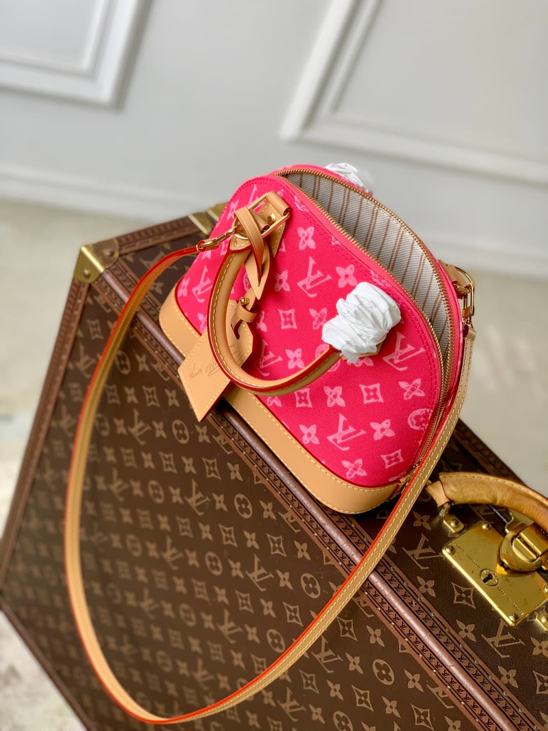 Louis Vuitton Alma BB handbag Monogram canvas in Fuchsia M28272 high