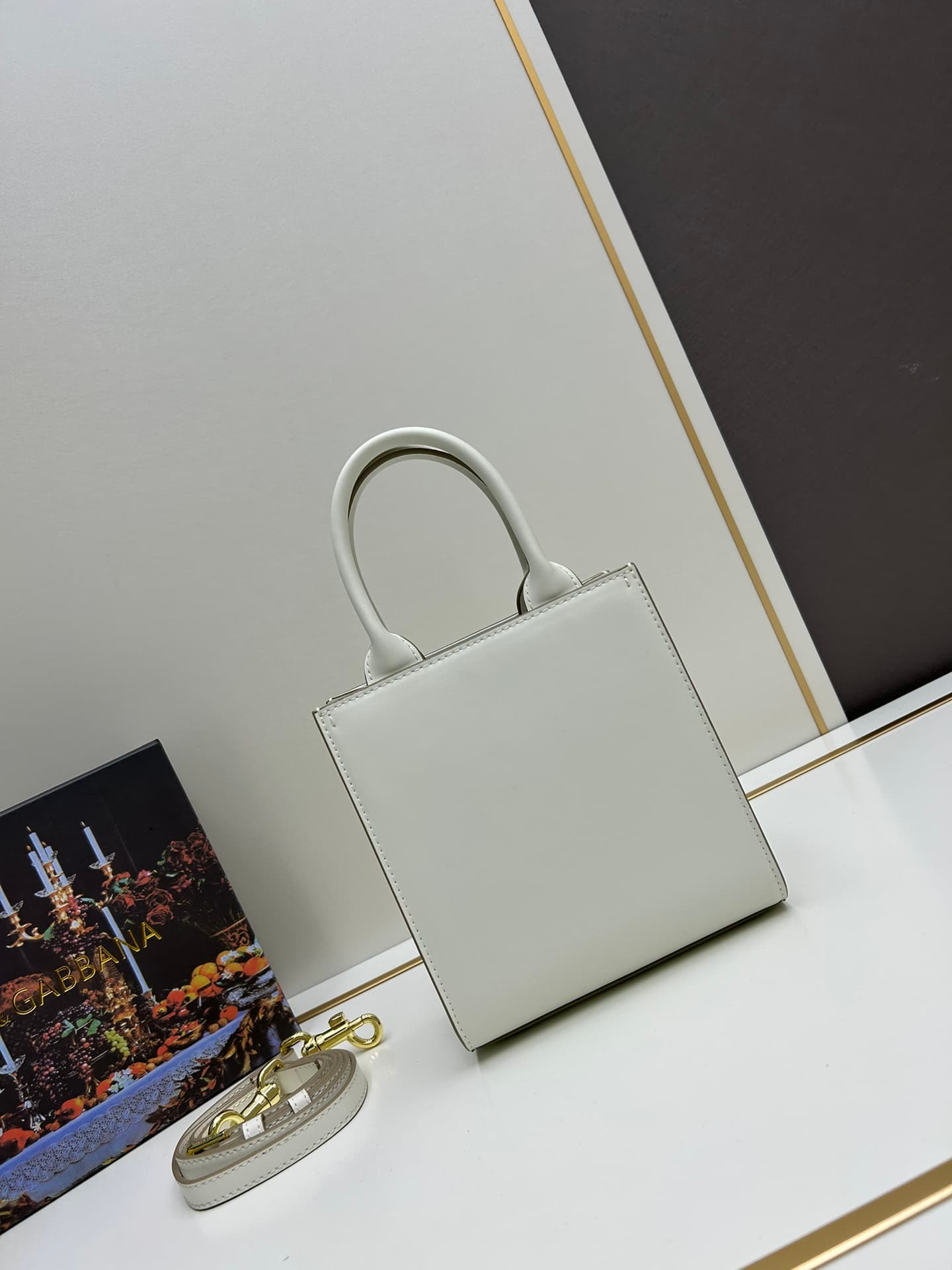 Dolce & Gabbana Mini DG Daily Tote Bag White Calfskin High