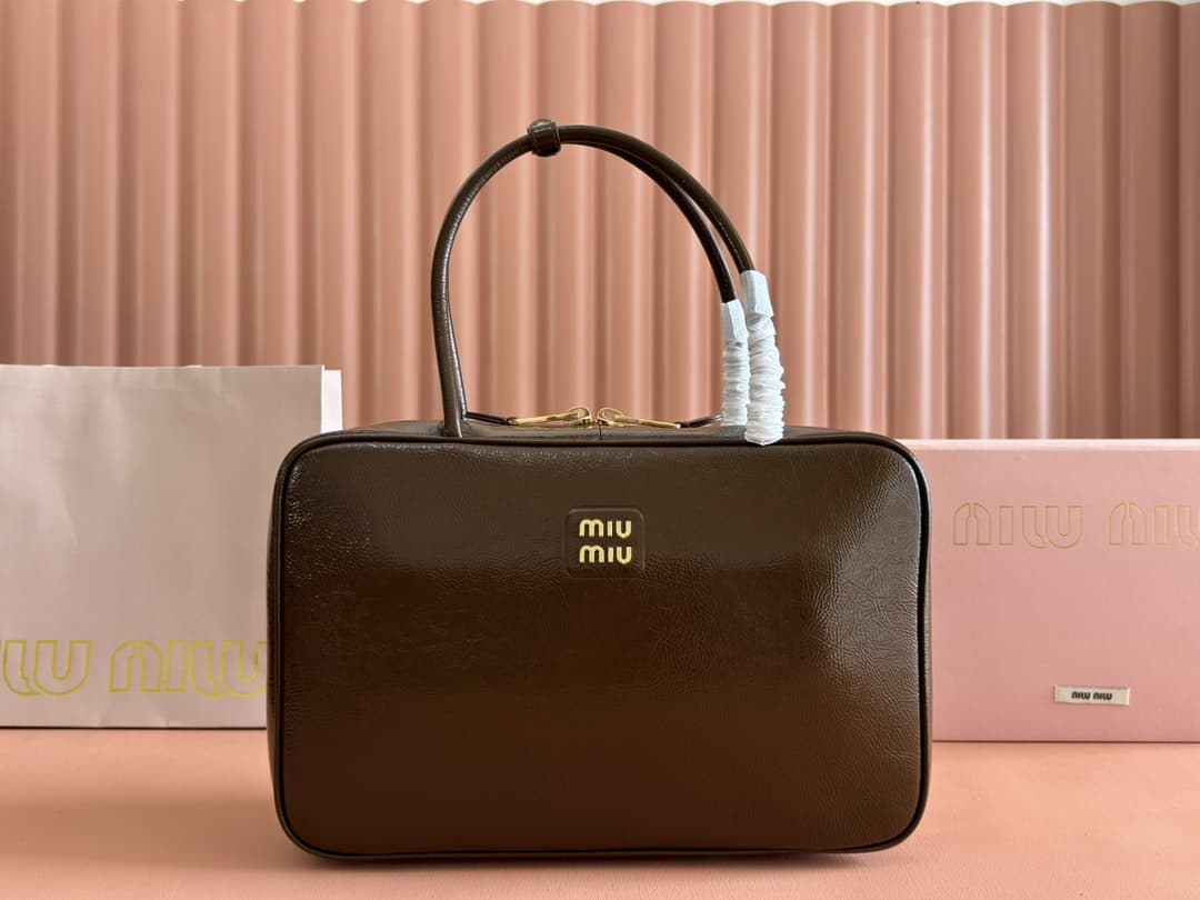 Miu Miu Beau Leather Top Handle Bag High