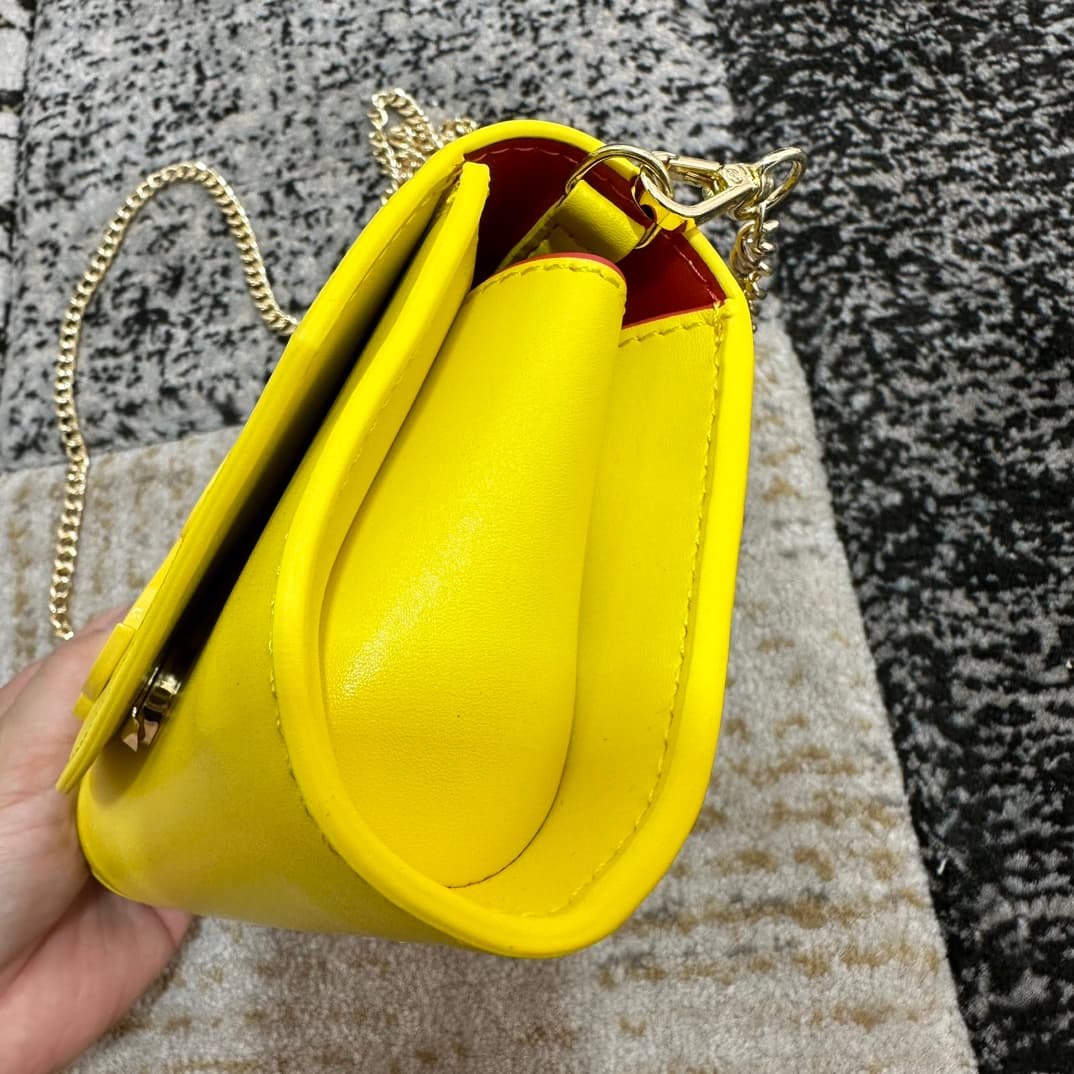 Christian Louboutin Loubi54 leather shoulder bag in yellow High