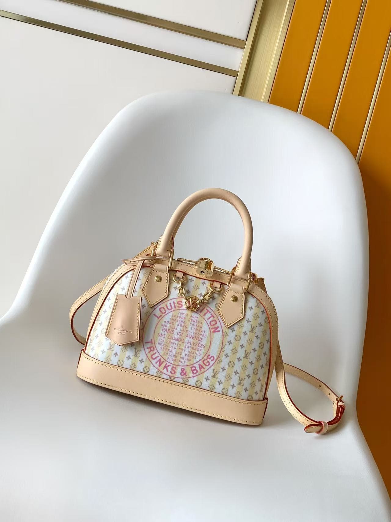 Louis Vuitton Alma BB Banana Coated canvas M28672 High