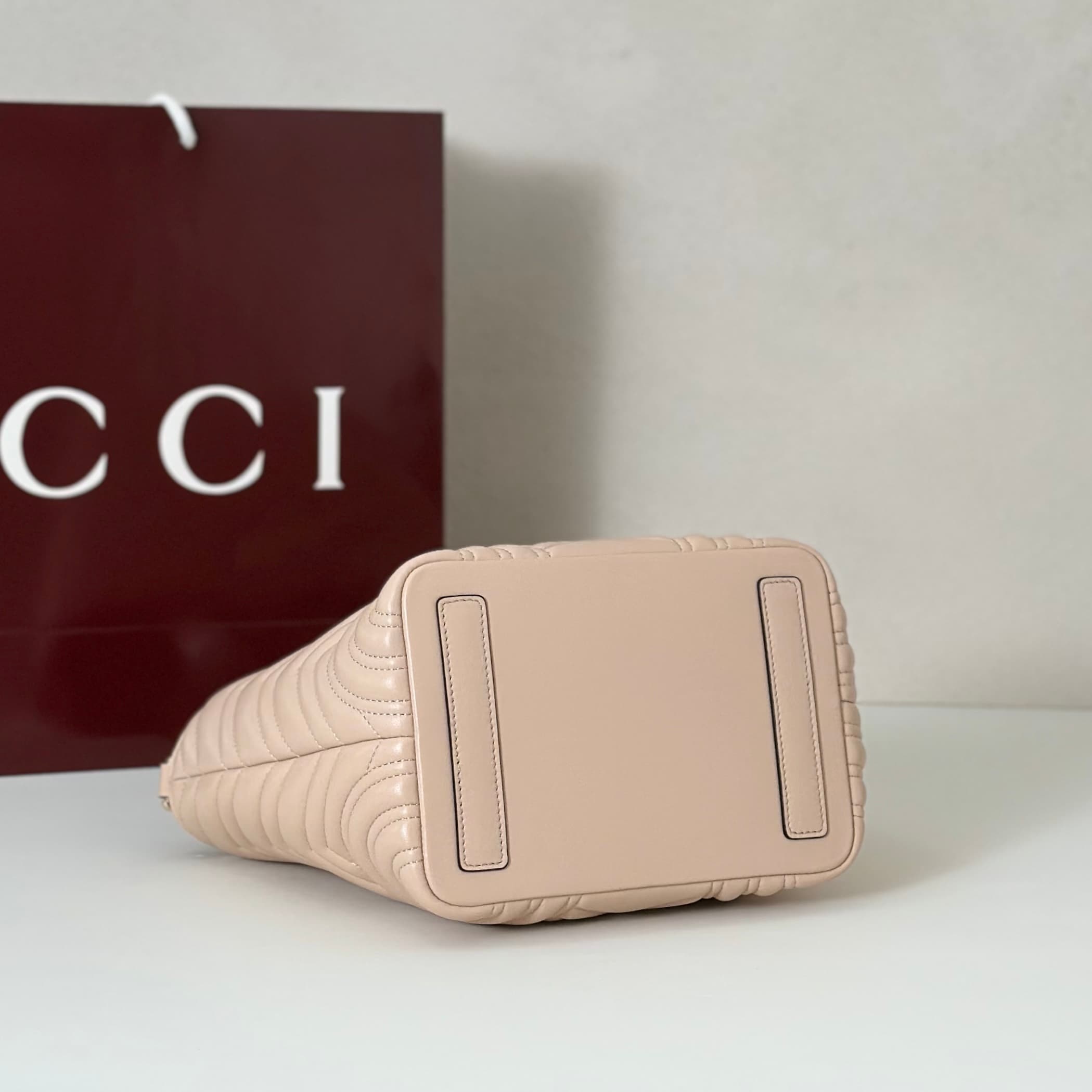 Gucci Betty small tote bag 847386 pale pink leather High