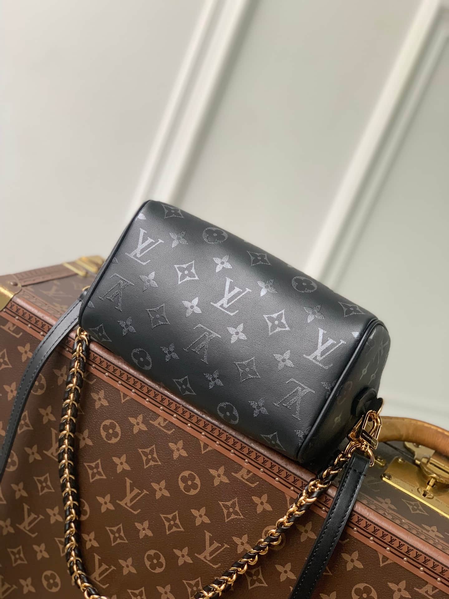 Louis Vuitton Speedy Bandoulière 20 Boldly Black Calfskin leather M3A079 High