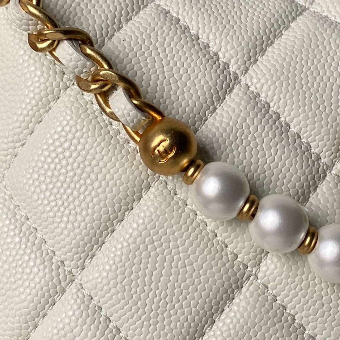 Chanel mini round hobo pouch bag AP4584 Grained Calfskin & gold-tone metal cream high
