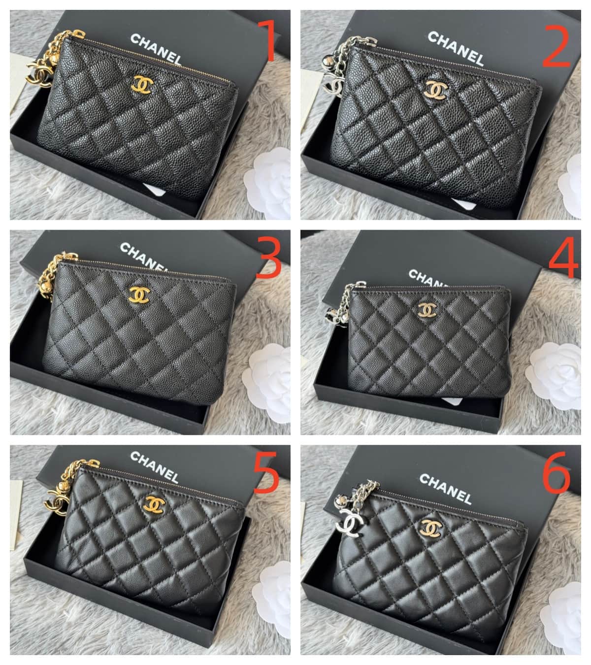 Chanel Classic Mini O-case Zipped Pouch A50168 A