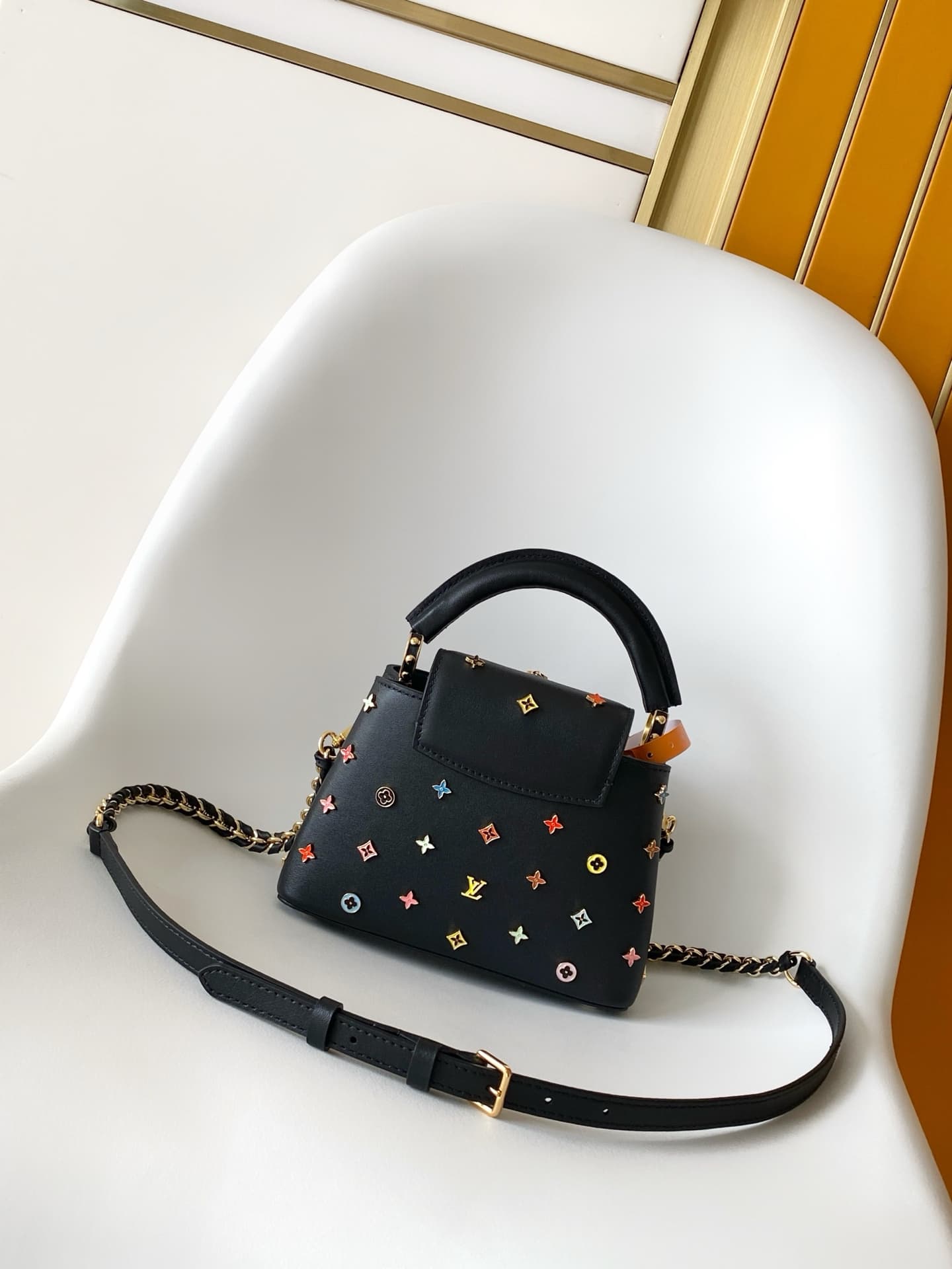 Louis Vuitton x TM Capucines Mini Black Cowhide leather M27637 TOP