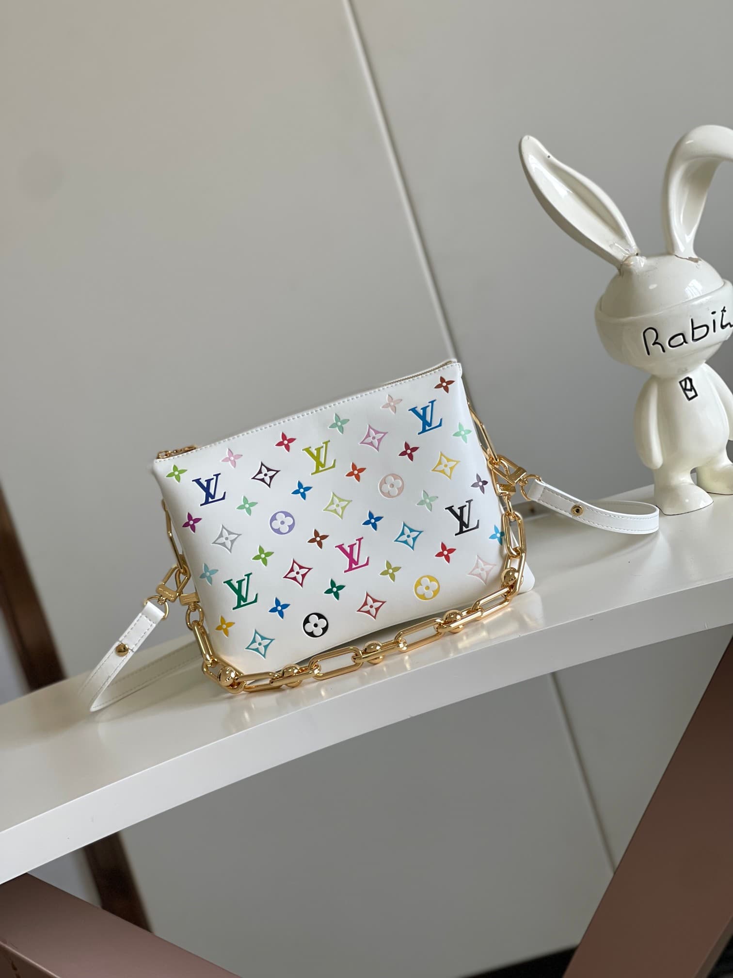 Louis Vuitton x Murakami Coussin PM Monogram-embossed puffy lambskin M13233 High