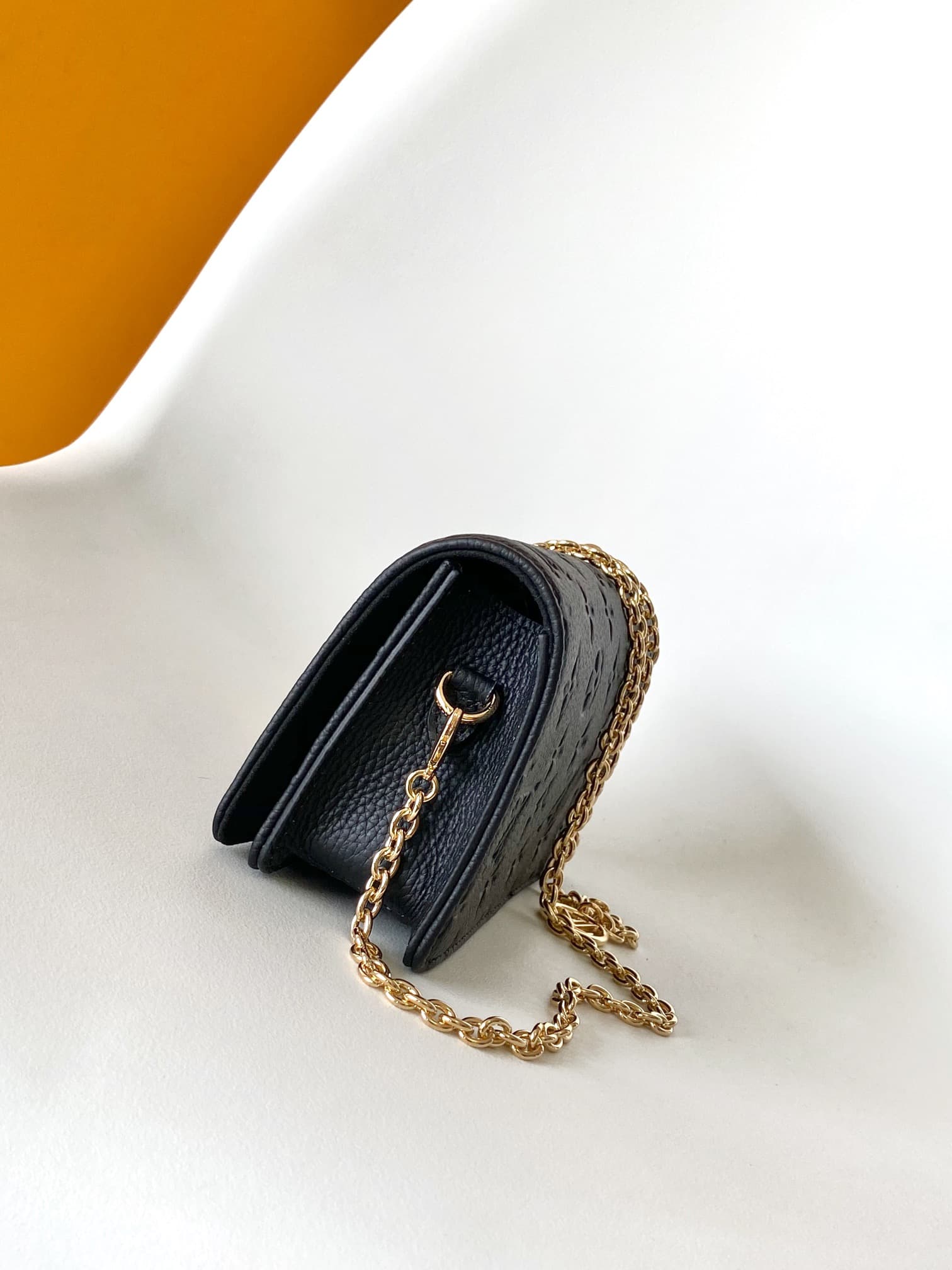 Louis Vuitton Wallet On Chain Lily Black Monogram Empreinte Leather M46919 High