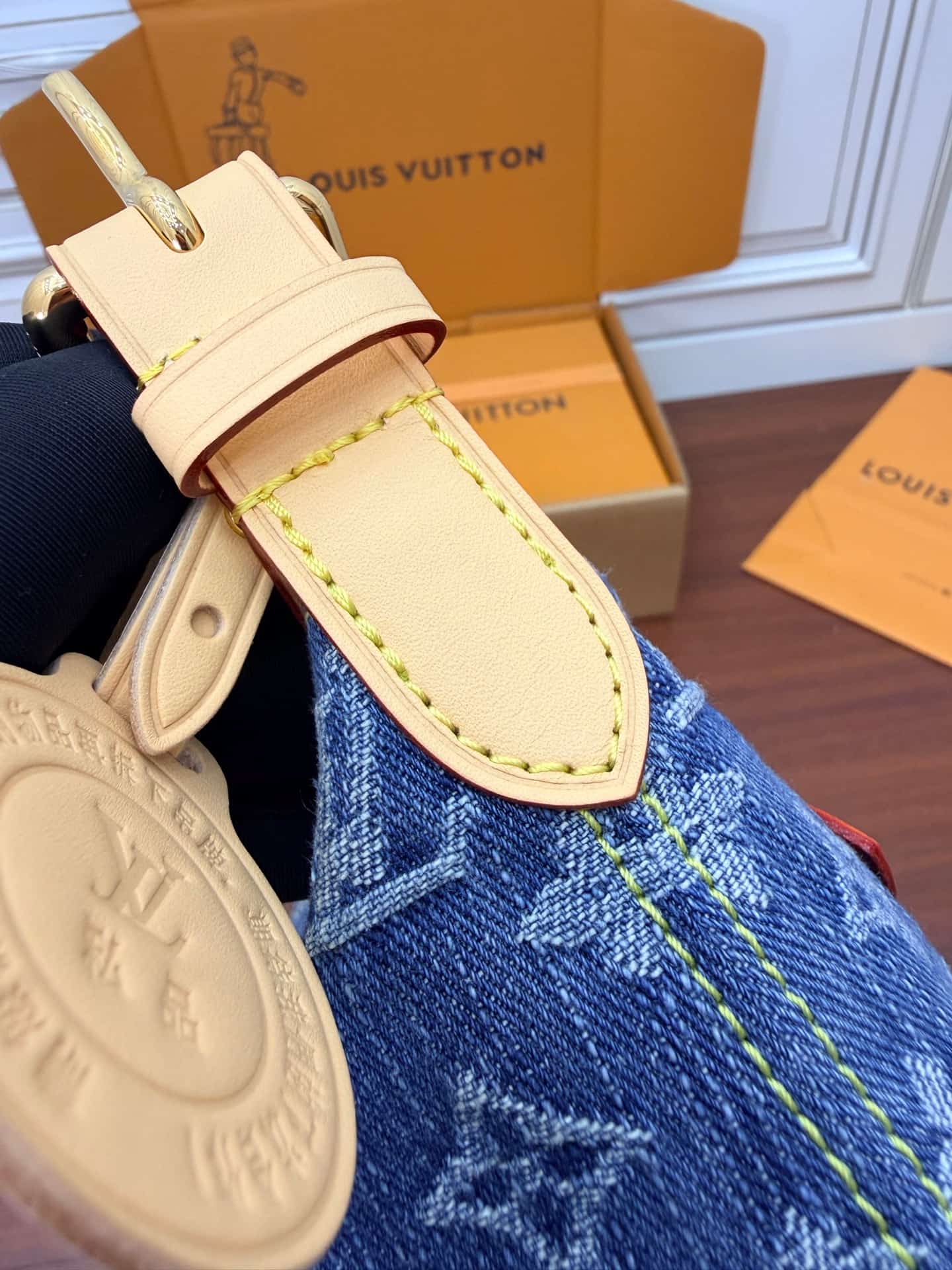 Louis Vuitton Baggy Monogram Blue Denim M27329 TOP