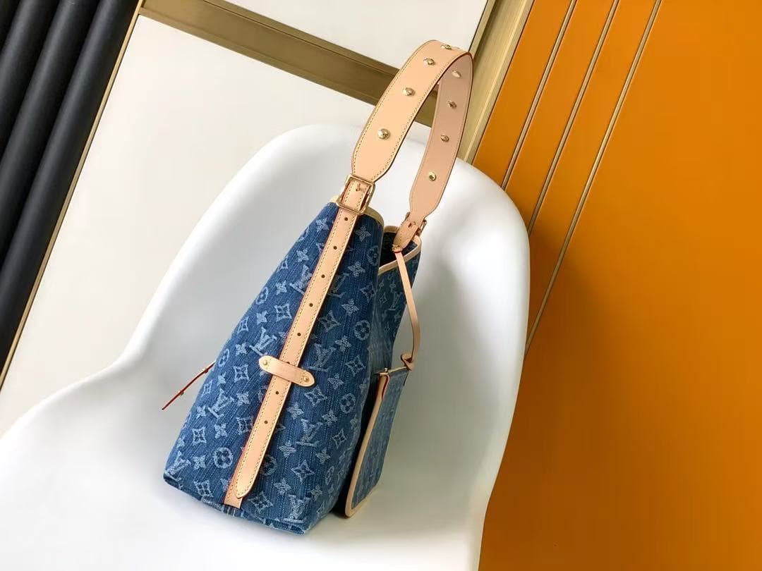 Louis Vuitton CARRYALL MM Monogram Denim M46855 High
