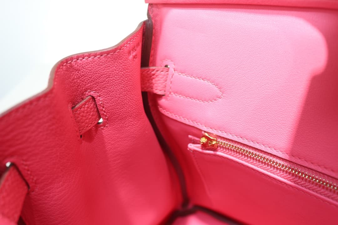 Hermes Birkin 25/30/35cm Bag Togo Leather In Rose ELipstick WAX High