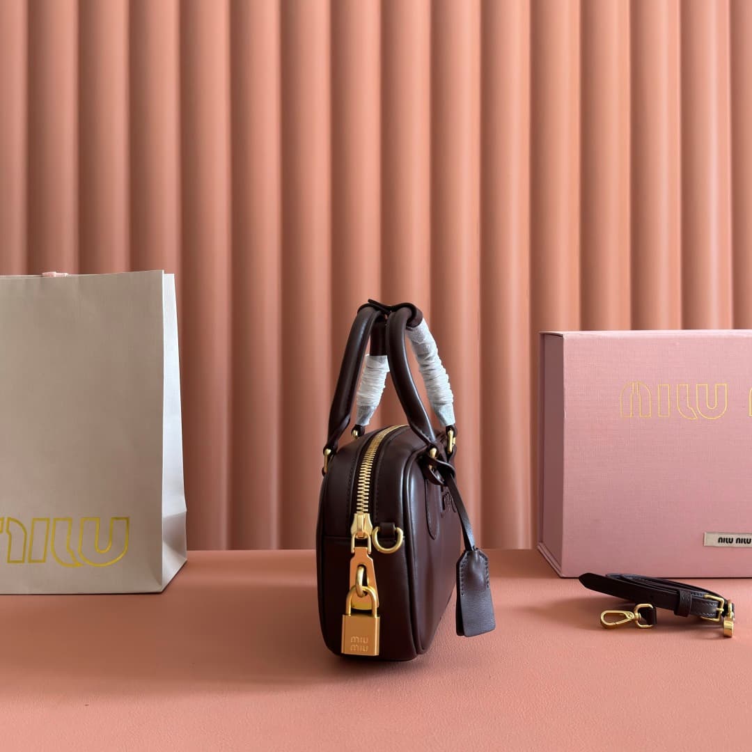 Miu Miu Arcadie Calfskin leather bag 5BB123 Briarwood TOP