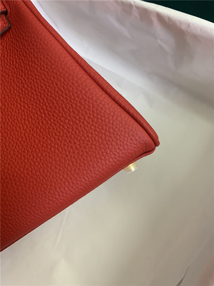 Hermes Kelly 25/28 Retourne Bag Calfskin In Red High