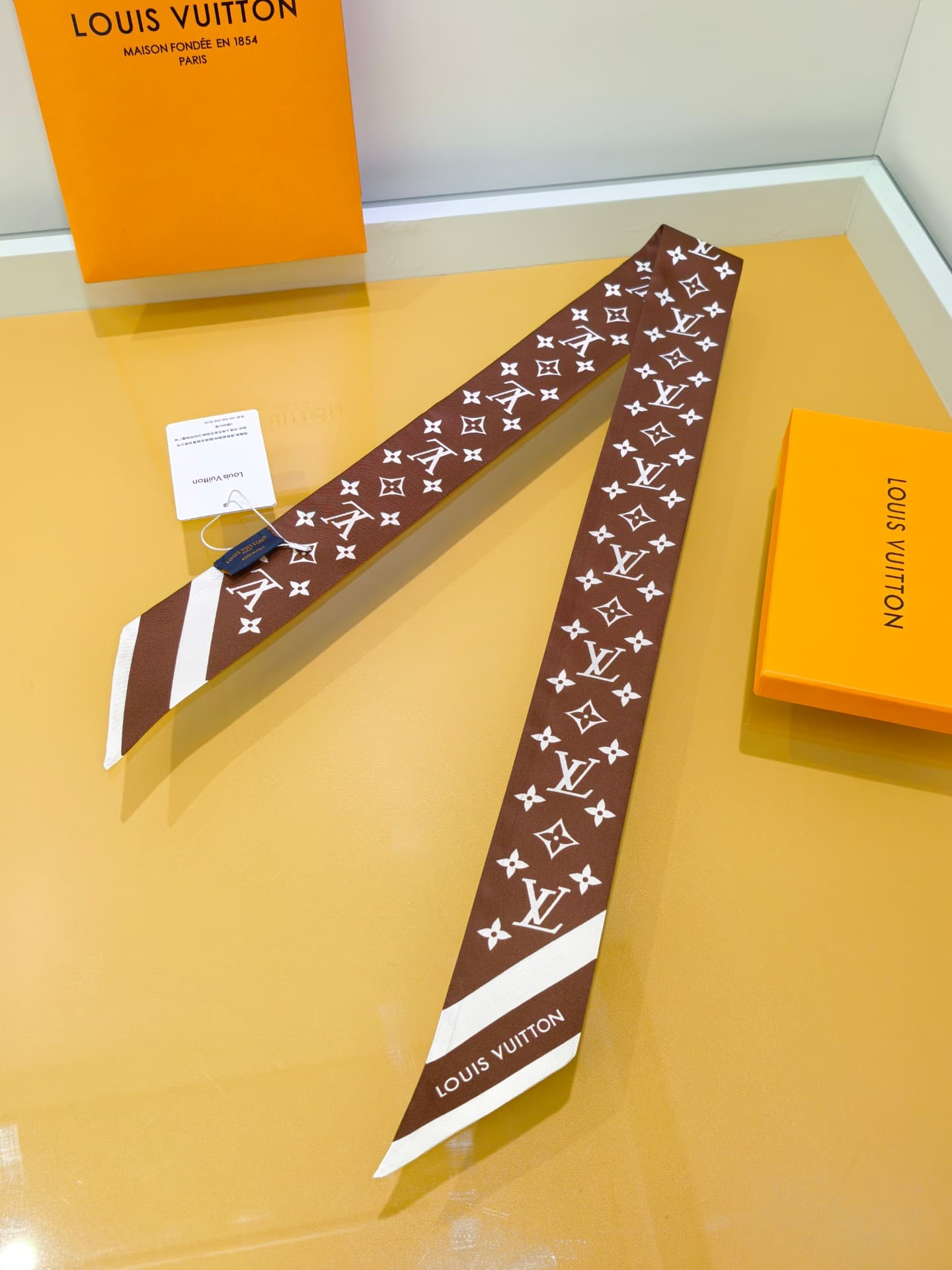 Louis Vuitton Monogram Silhouette BB Bandeau Silk Twilly