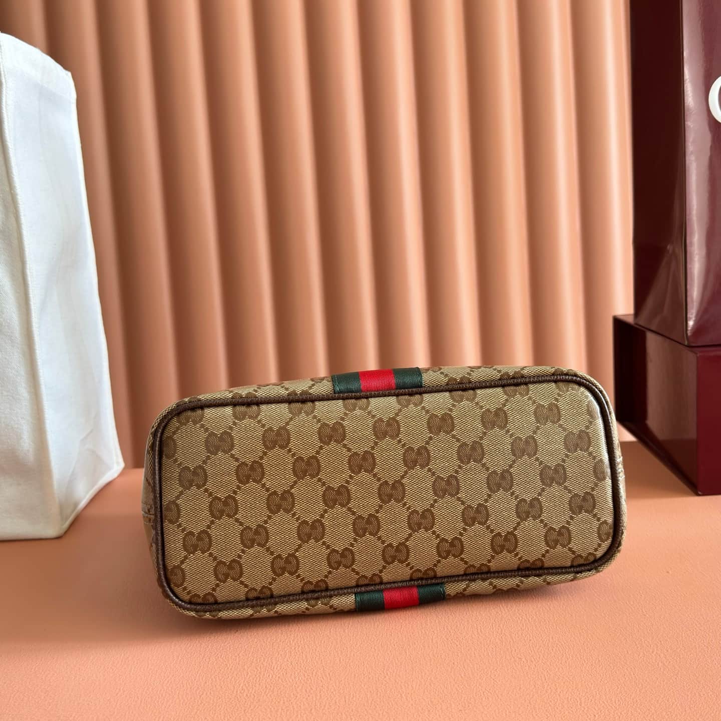 Gucci Tribeca small tote bag sand and brown GG canvas 875236 High