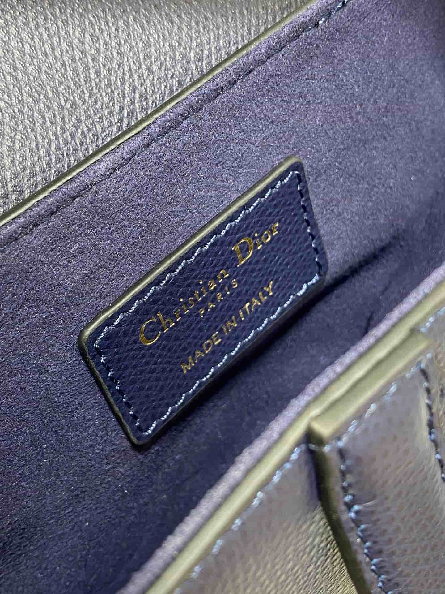 Mini SADDLE BAG Grained Calfskin  Navy Blue High