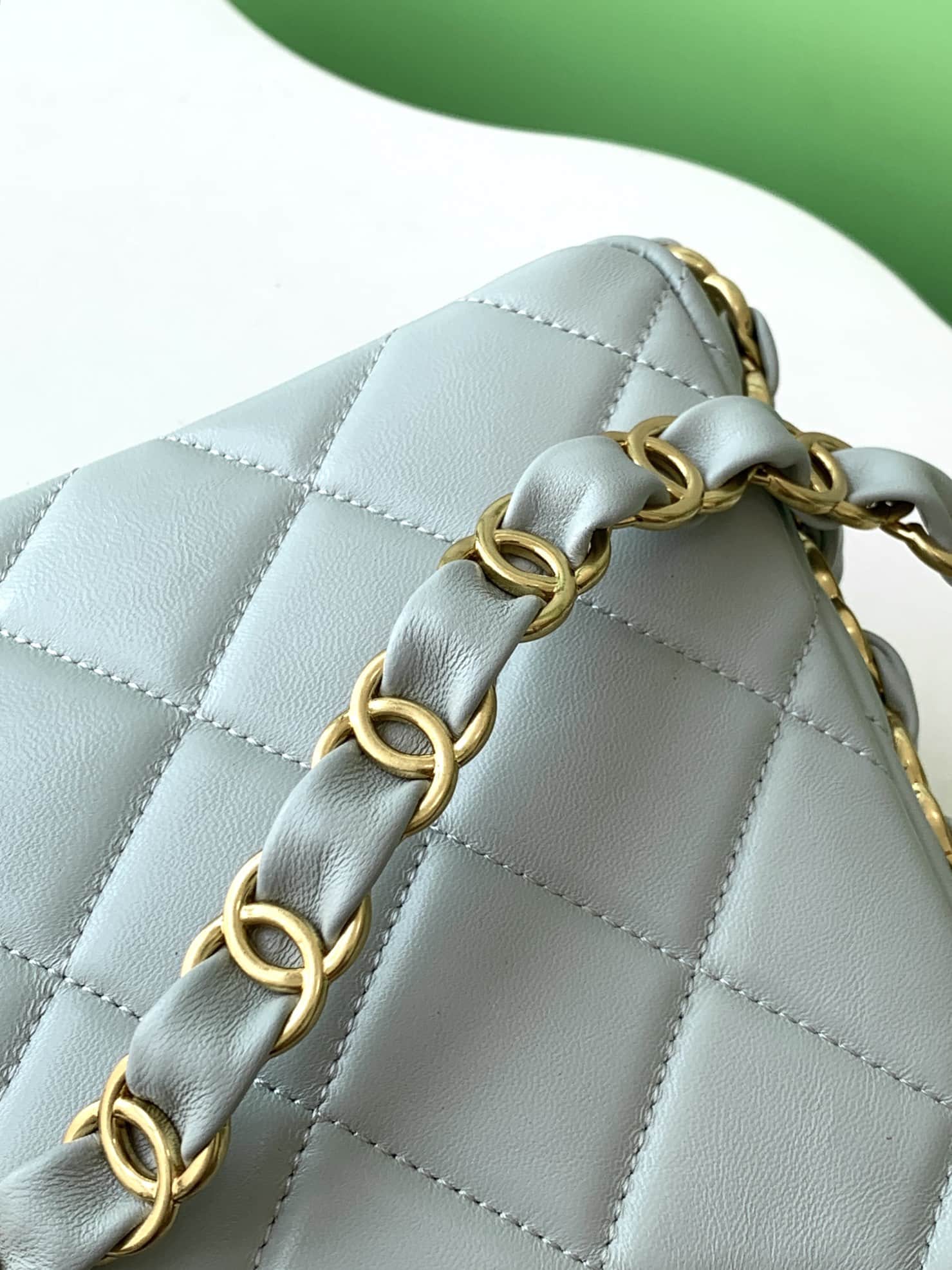 Chanel HOBO HANDBAG AS5177 Lambskin & Gold-Tone Metal Blue A