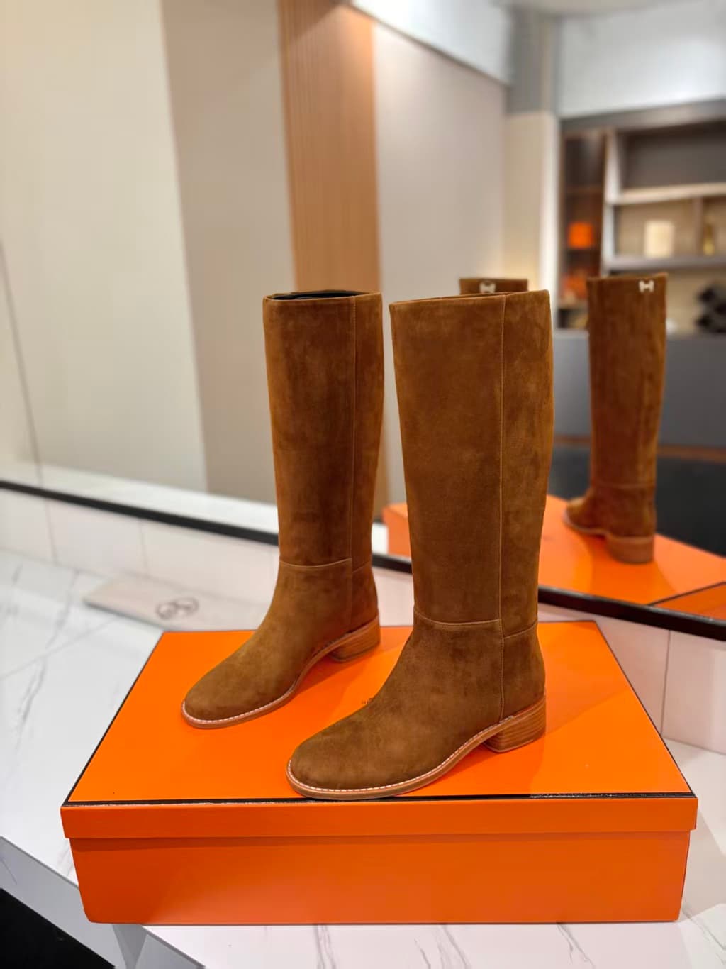 Hermès Suede Boots