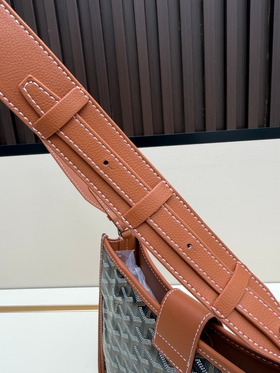 Goyard Musette PM bag in brown Goyardine canvas Mid
