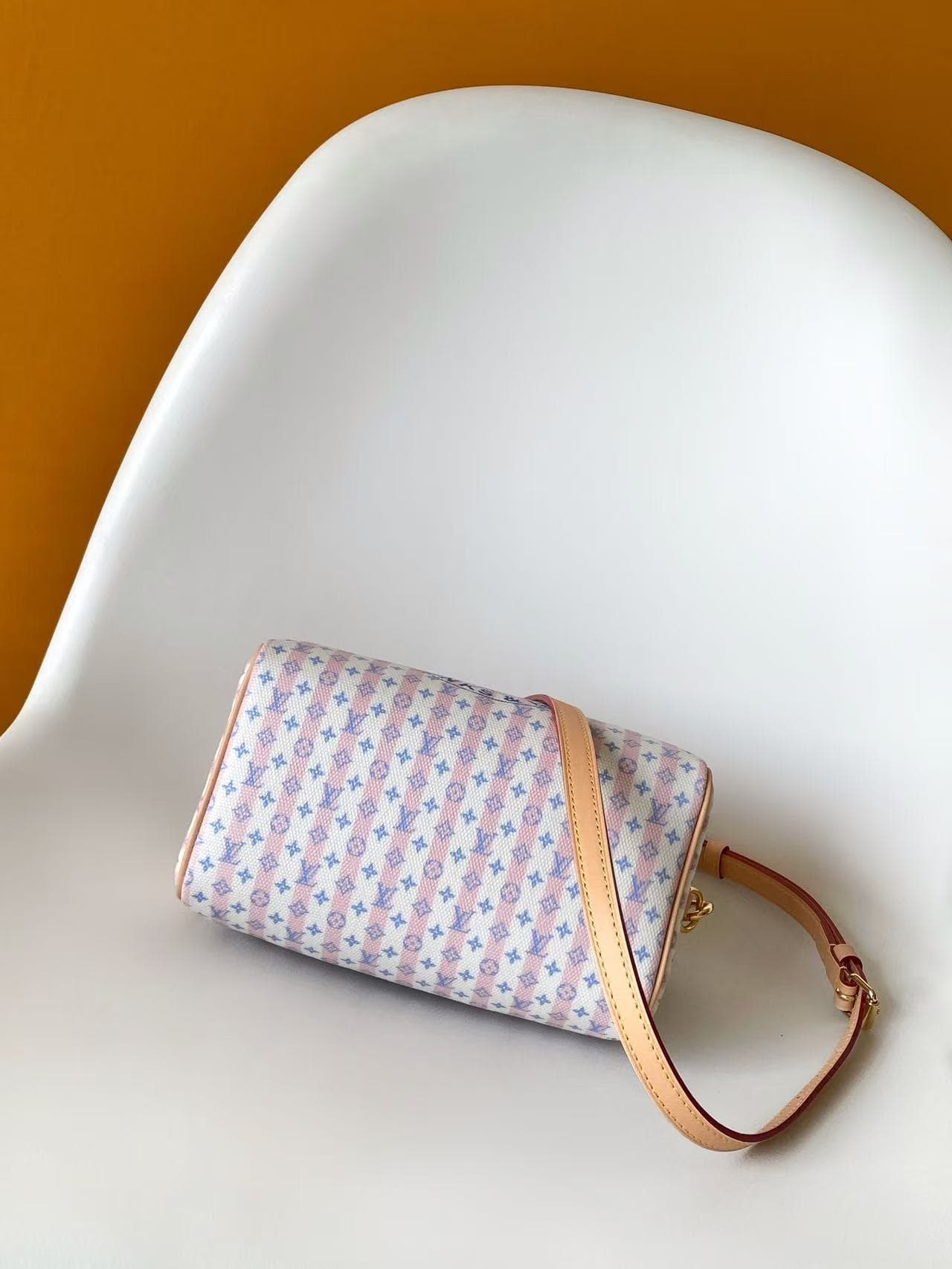Louis Vuitton Speedy Bandoulière 20 Blue Monogram Canvas M28688 High
