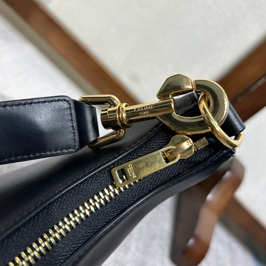 Celine Medium Strap Ava Bag in Smooth Calfskin Black High