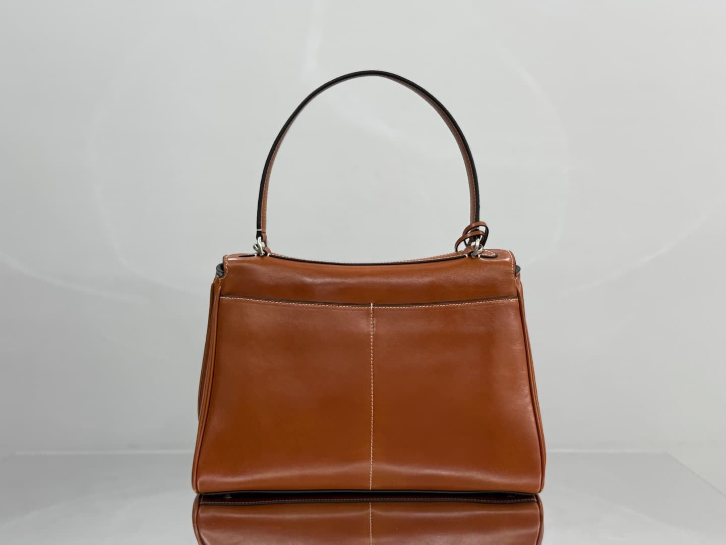 Balenciaga Rodeo Medium Bag in Tan Leather With Silver-Tone Metal TOP