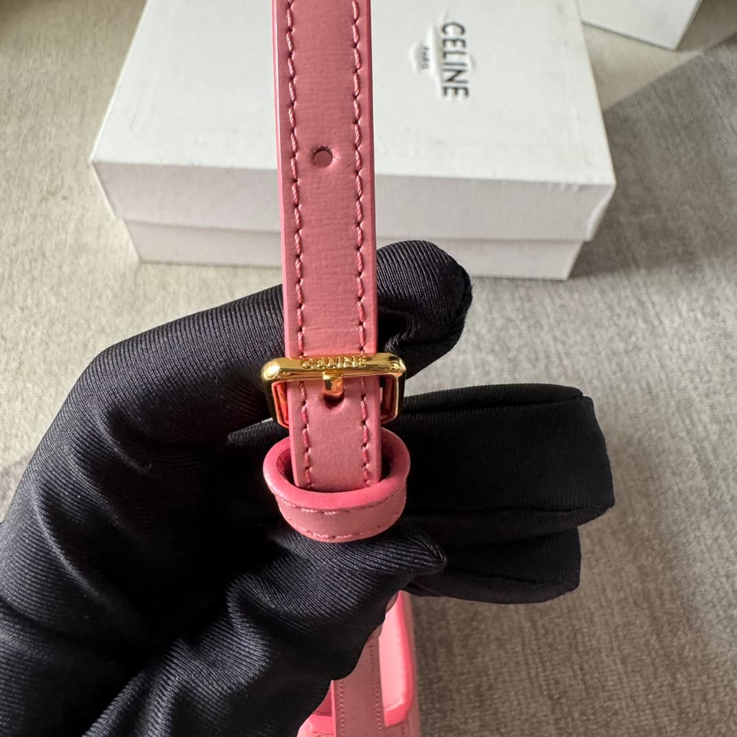 Celine Tilly Bag in Pink Shiny Calfskin High