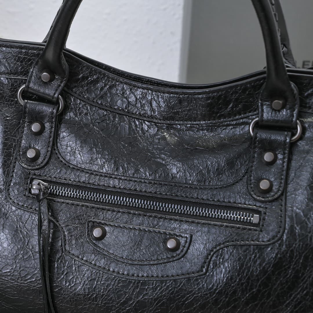 WOMEN'S LE CITY Medium Bag Black Metal Black High