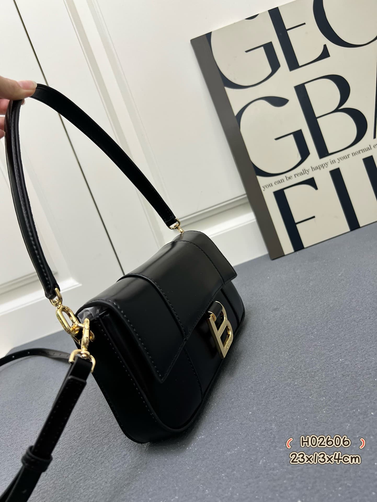 Balenciaga Hourglass sling bag Black High