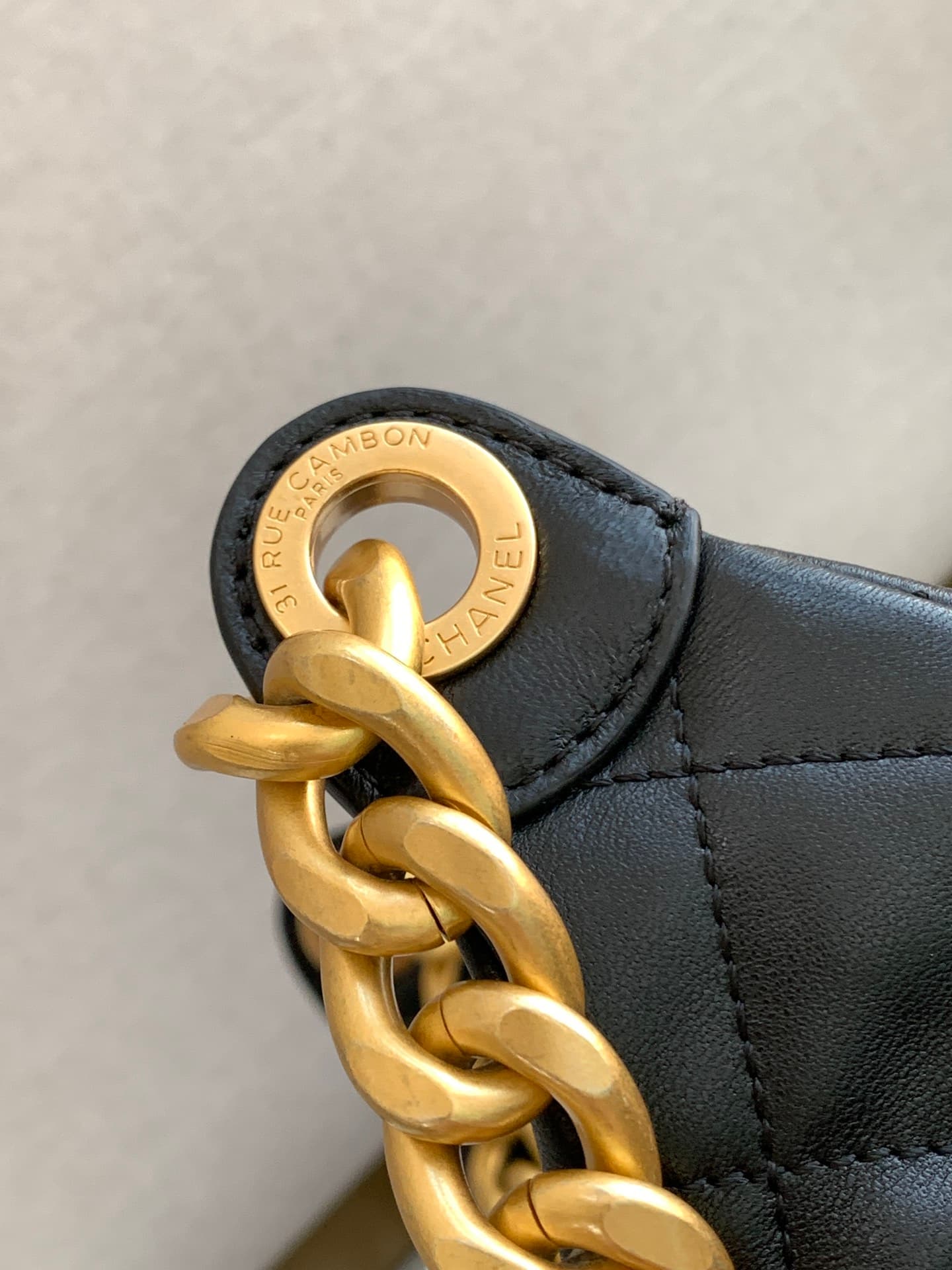 Chanel Trendy Pockets Hobo Bag Lambskin & Gold Metal Black AS5339 A