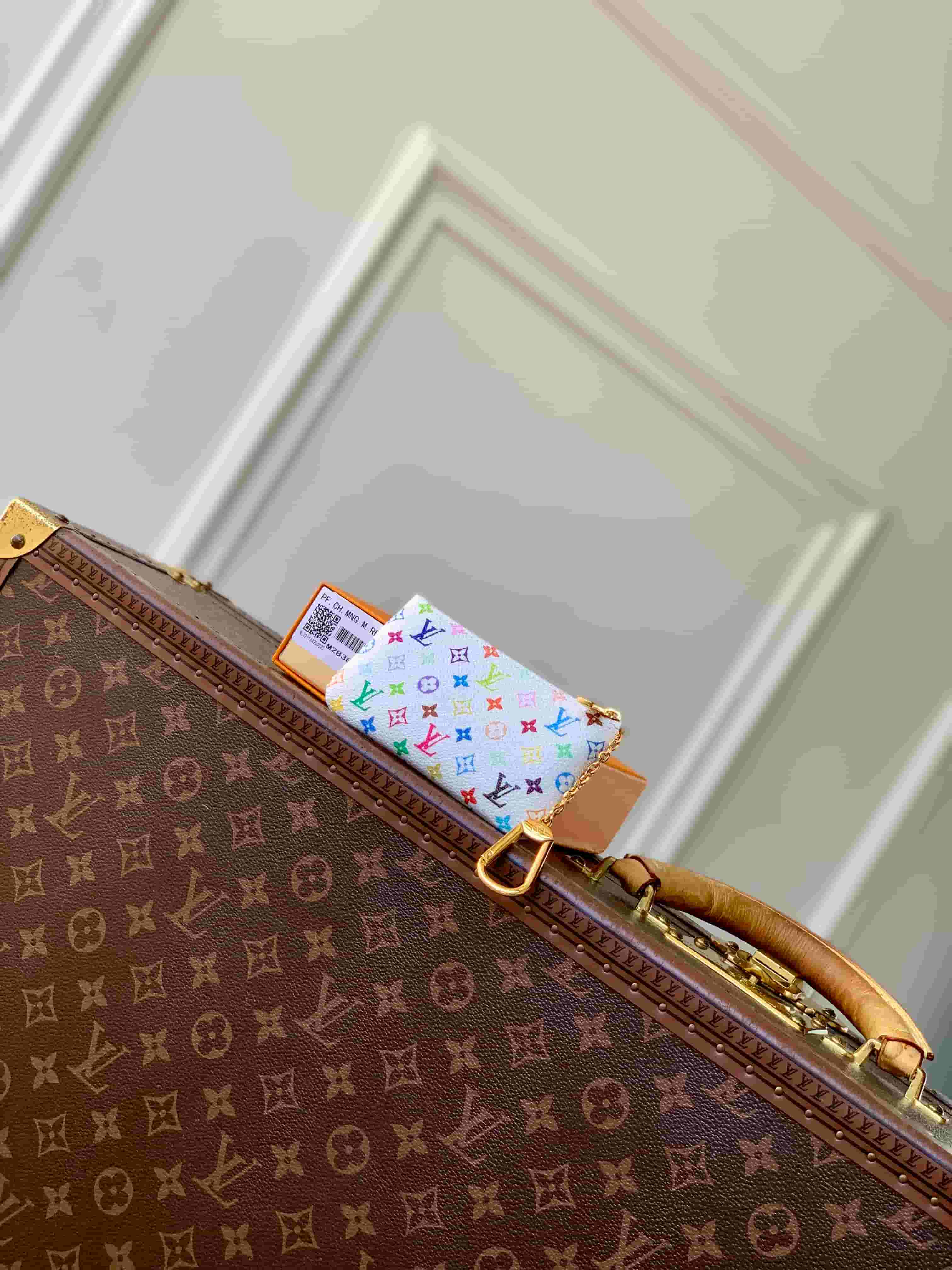 Louis Vuitton  x TM Key Pouch Multicolor/White Coated canvas M28388 High