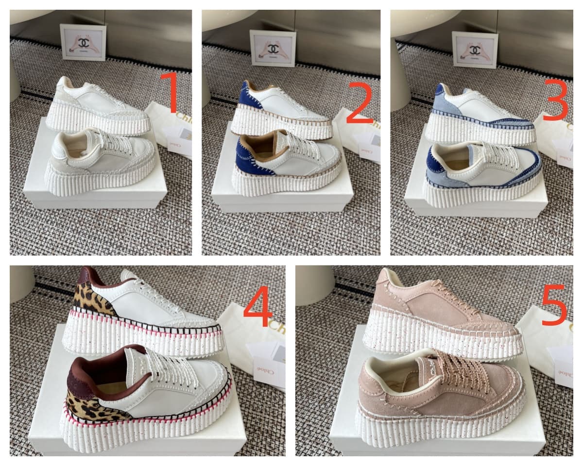 Chloe Nama Wedge Sneaker shoes Women