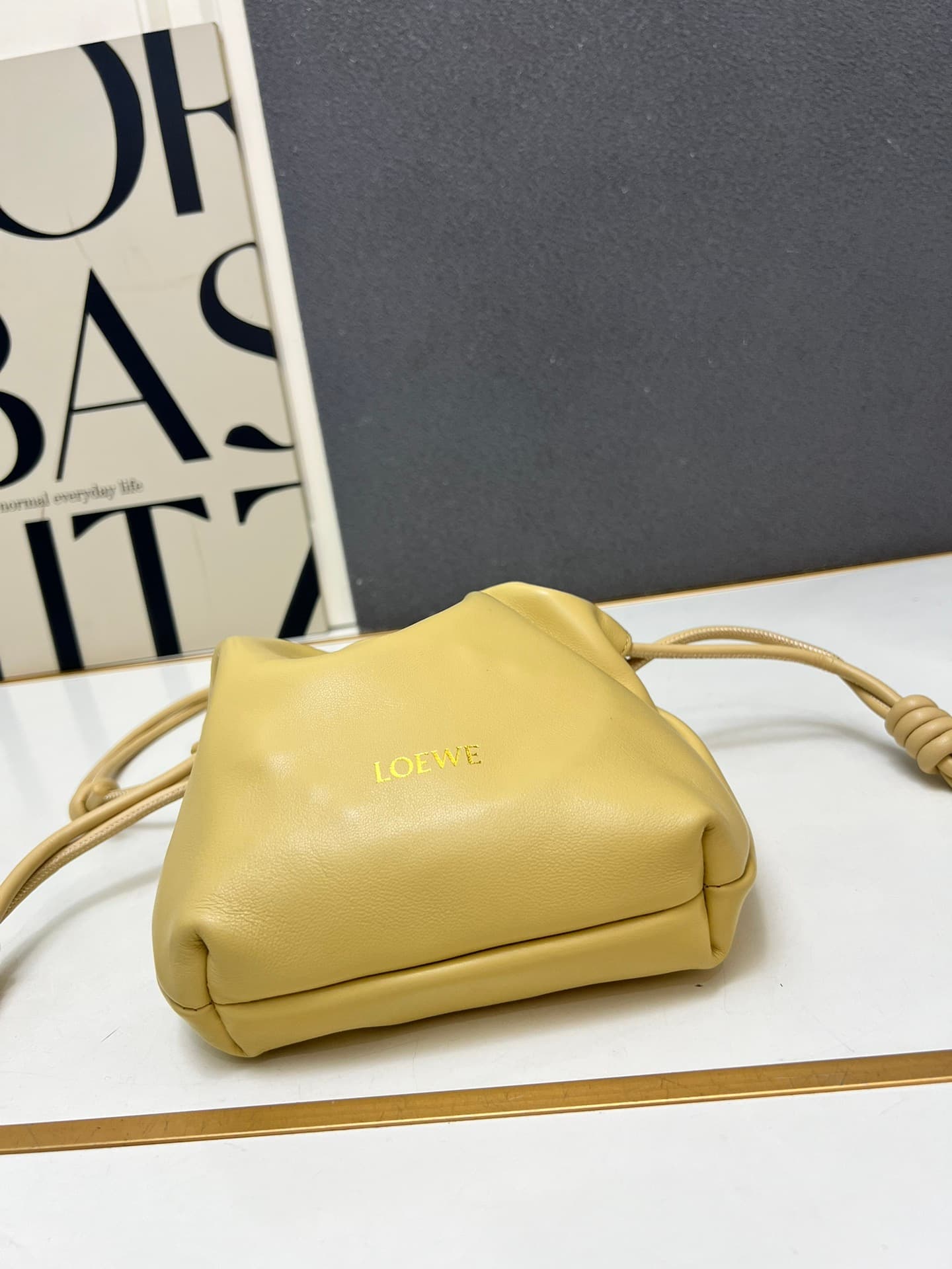 Loewe Mini Flamenco purse in yellow lambskin DG3307 High