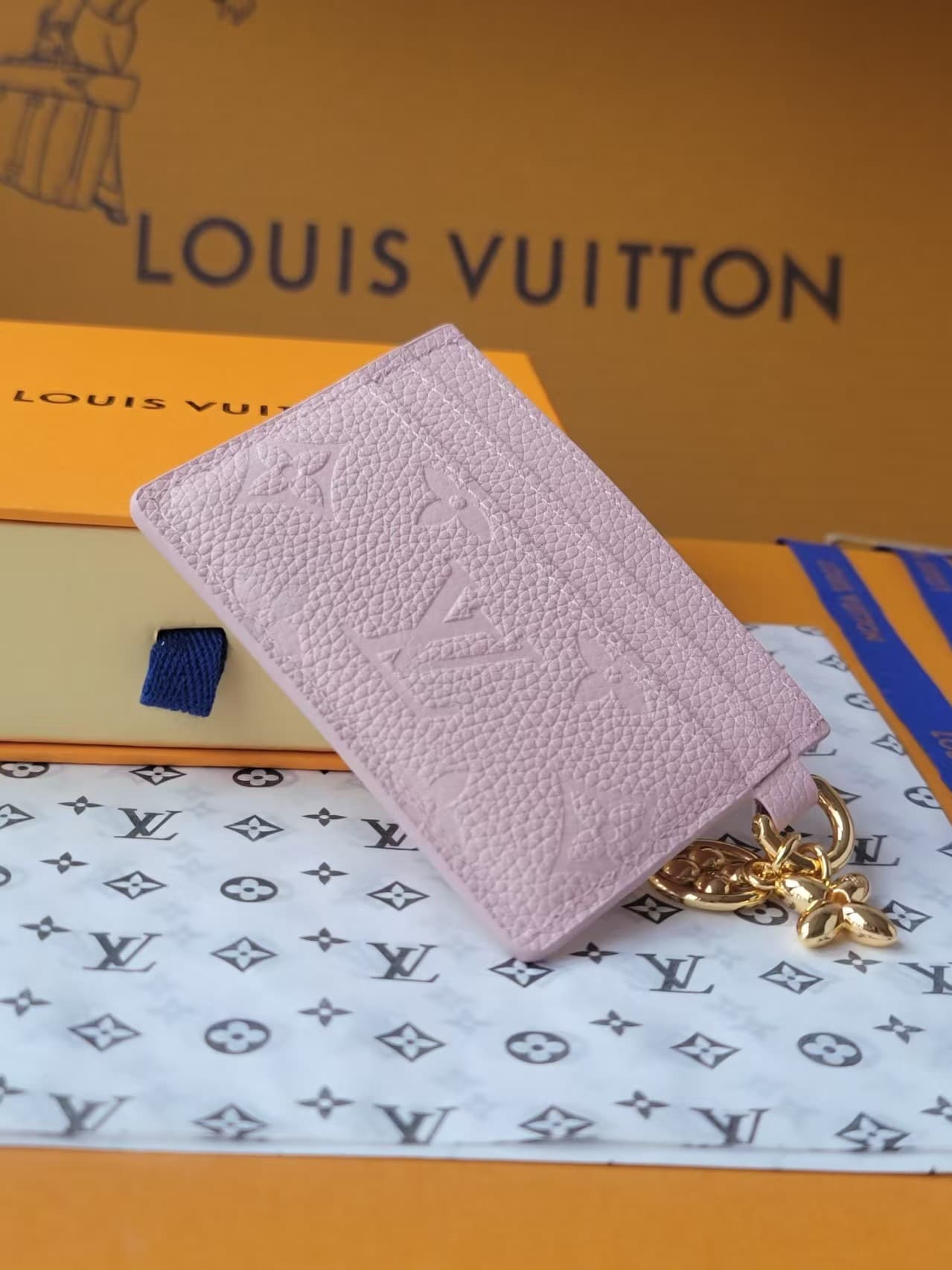 Louis Vuitton Charms Card Holder Monogram Empreinte Leather