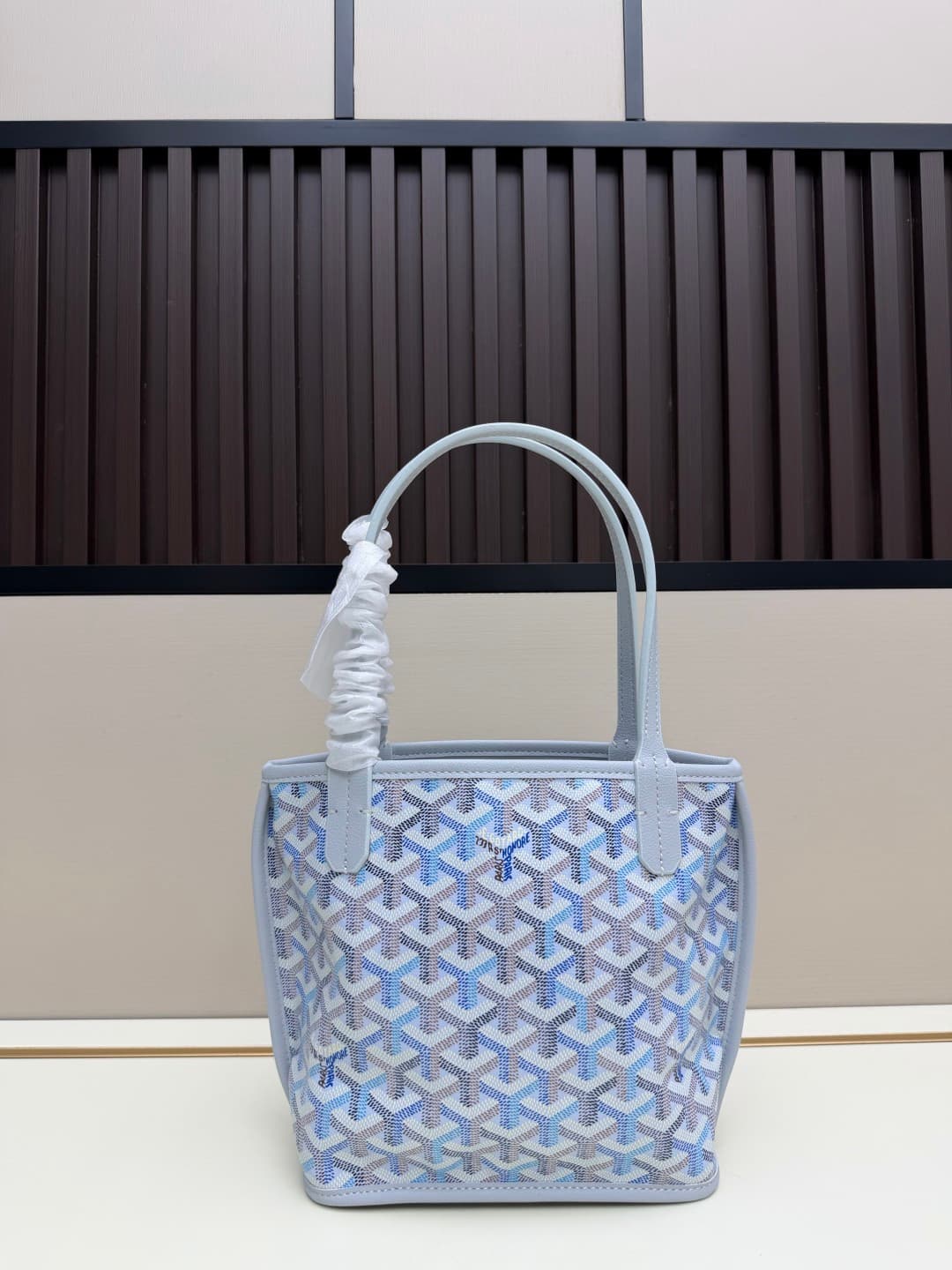 Goyard Anjou Mini Bag in blue Goyardine canvas Mid