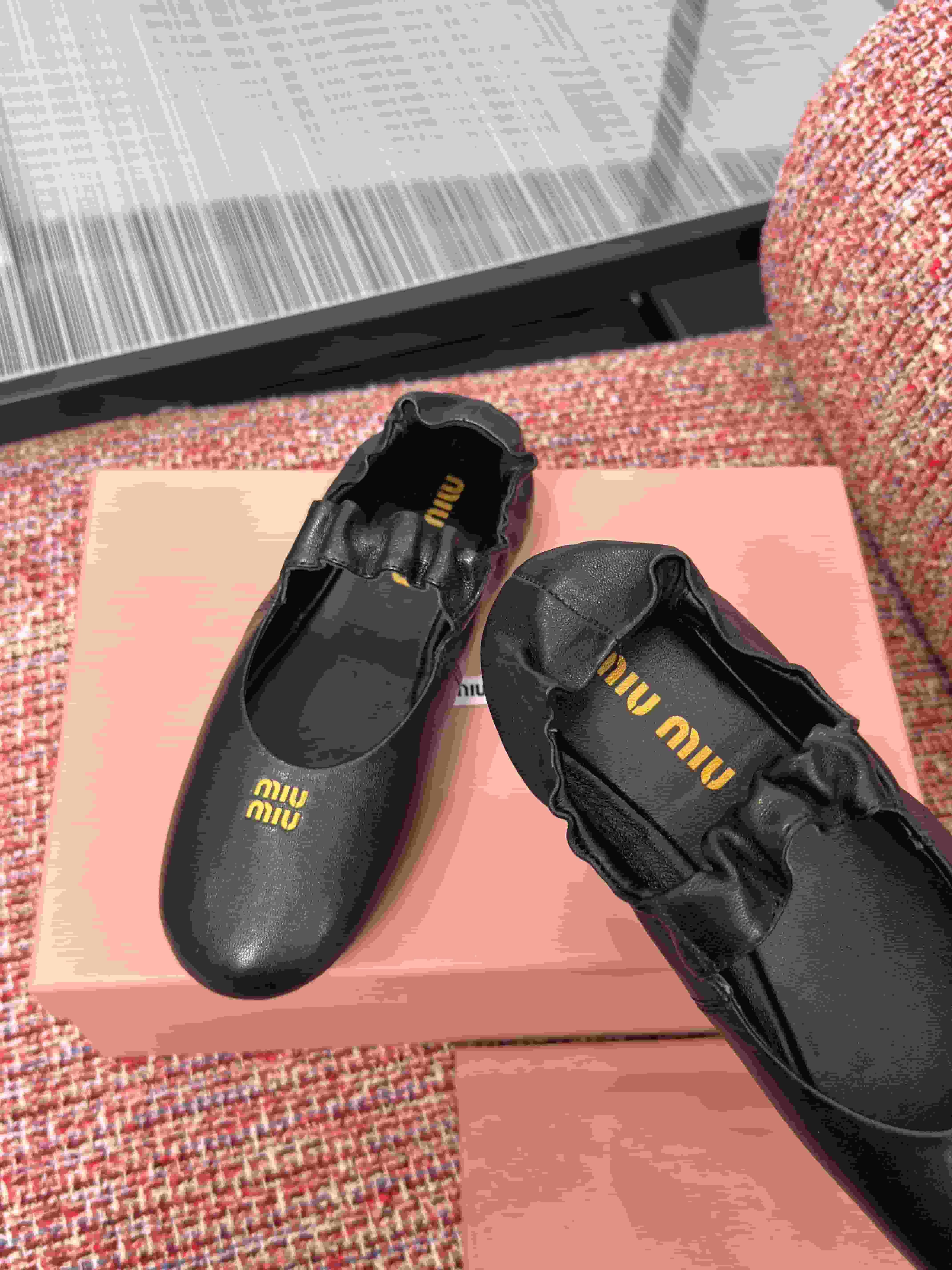Miu Miu Ruches Ballerinas Flat Shoes Women