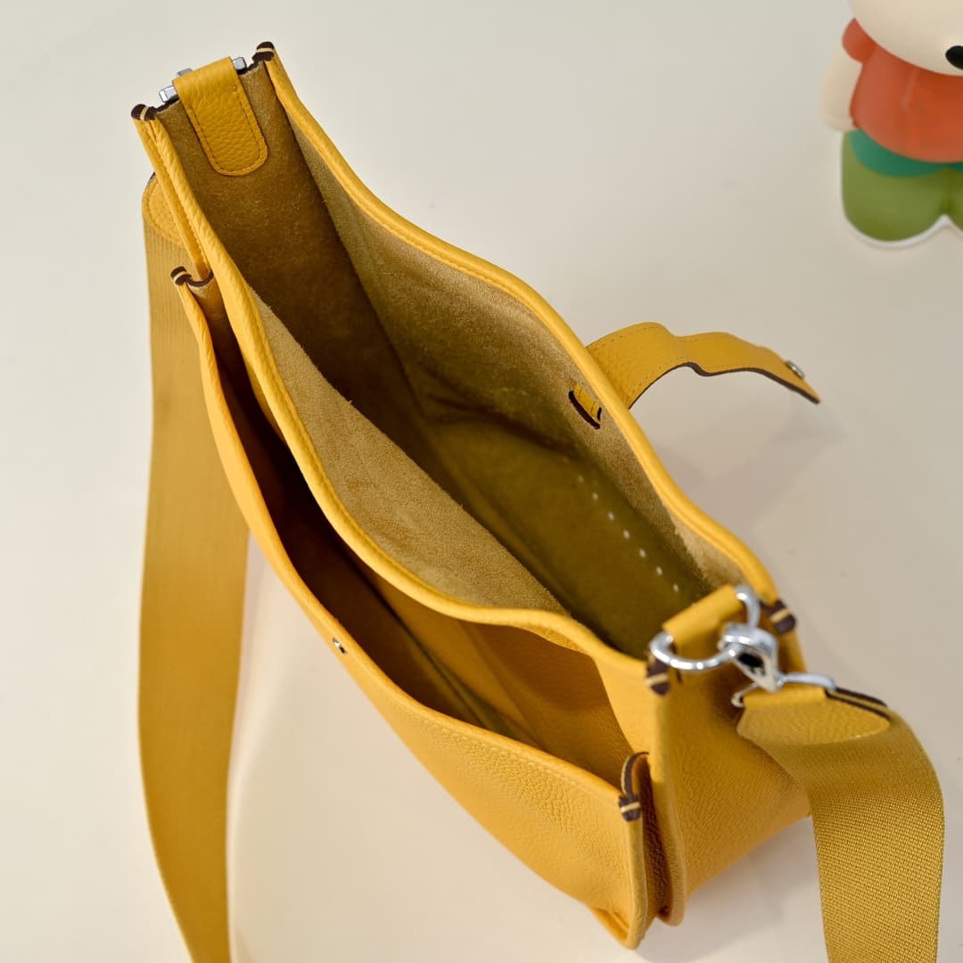 Hermes Evelyne III PM Bag Clemence Leather In Yellow High