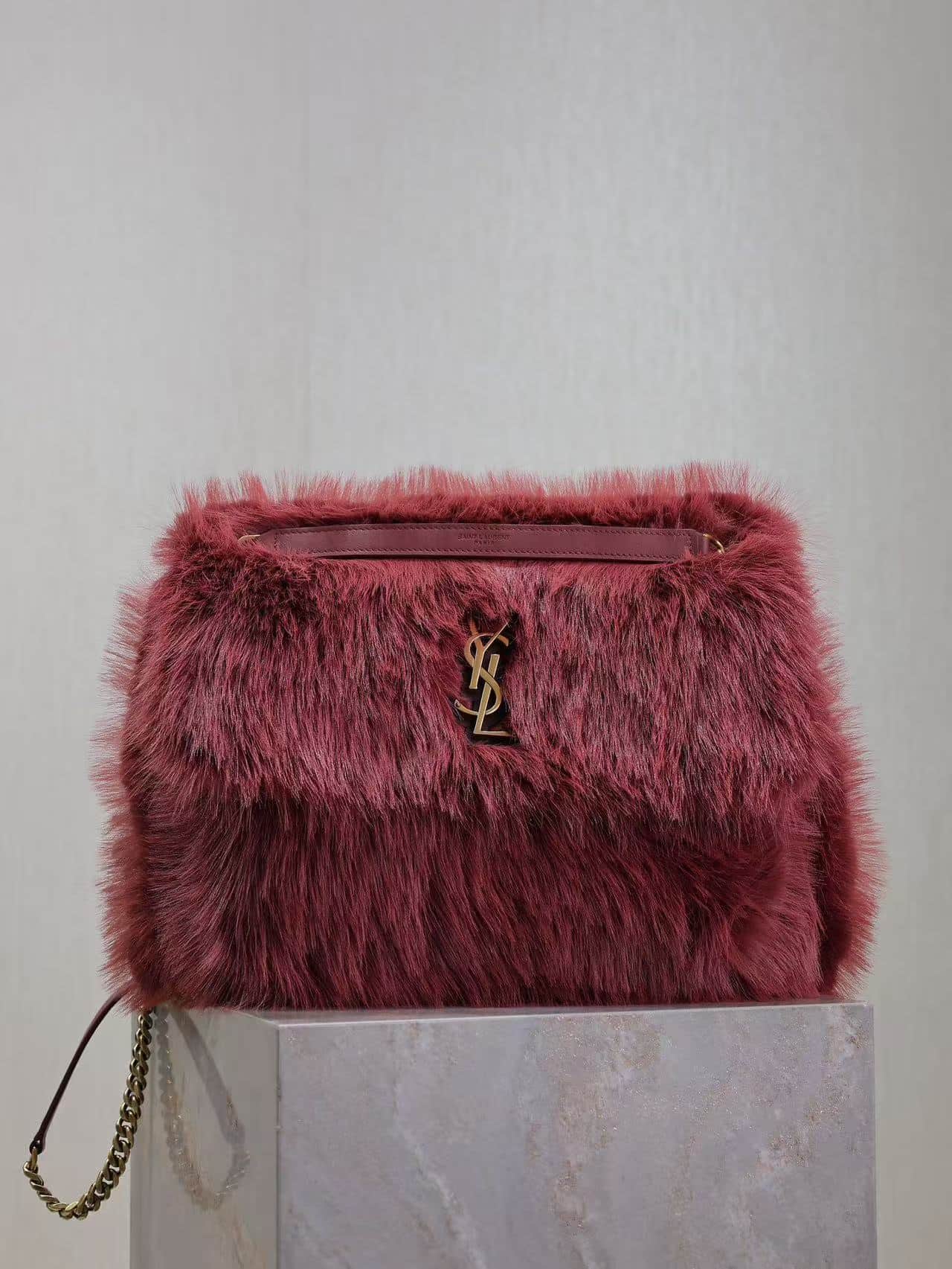 Saint Laurent Niki Large in Feathers bag in Bordeaux High