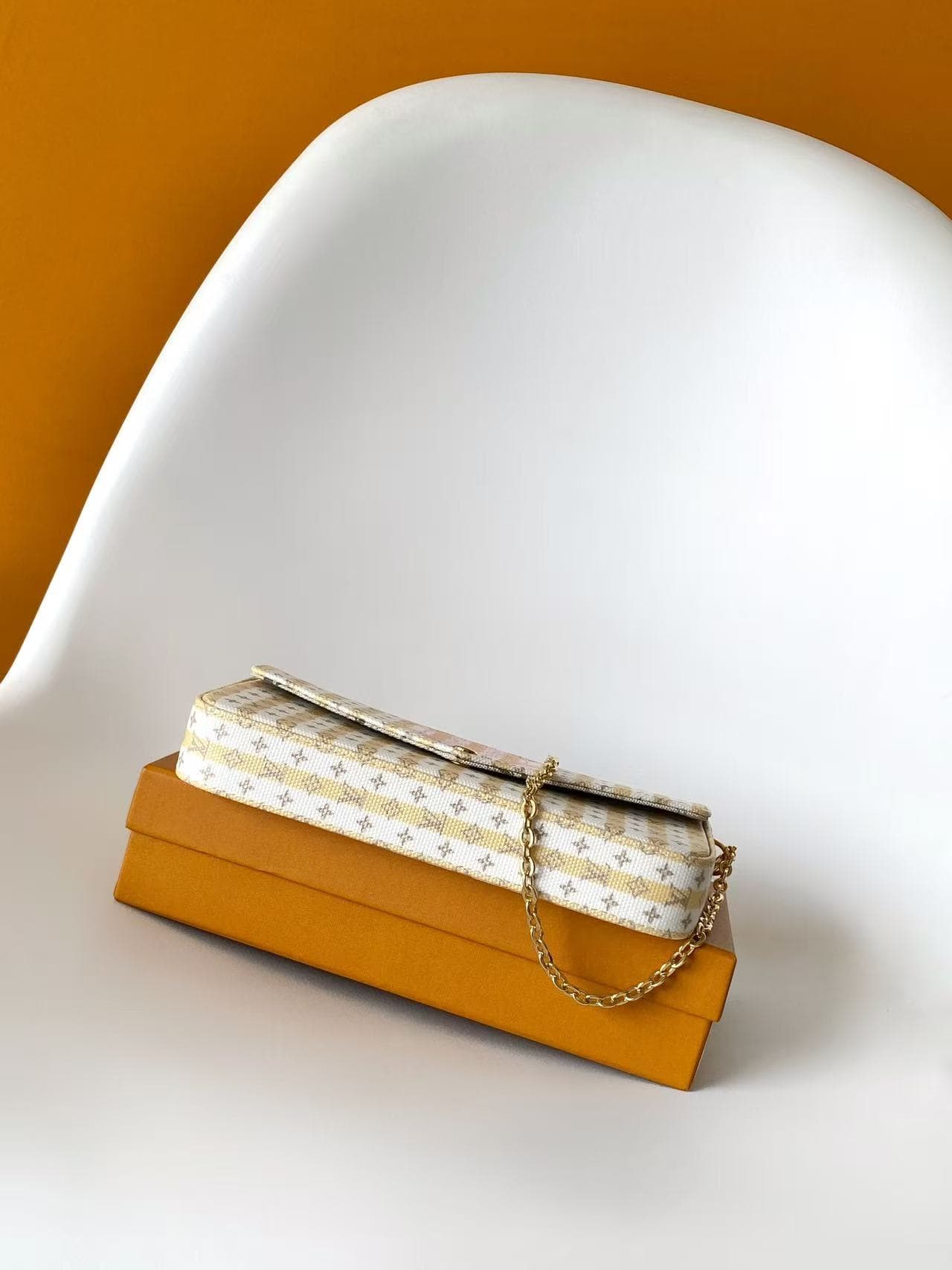 Louis Vuitton Pochette Félicie LV Stamp Banana Coated canvas M29471 High