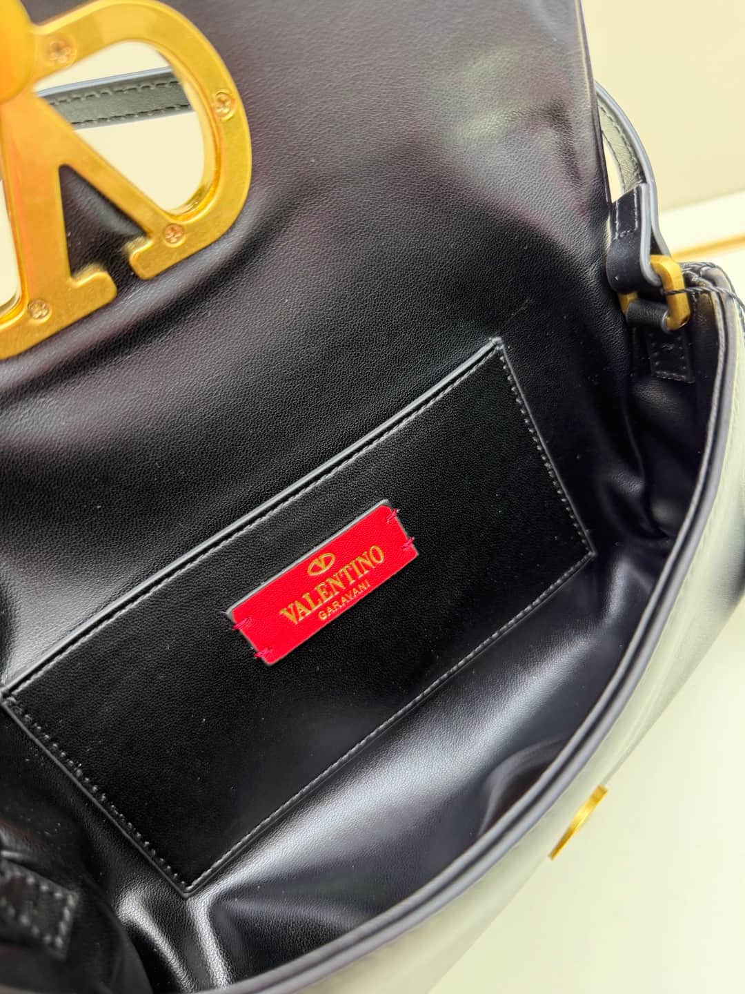 Valentino Garavani Devain Small Nappa Shoulder Bag Black High