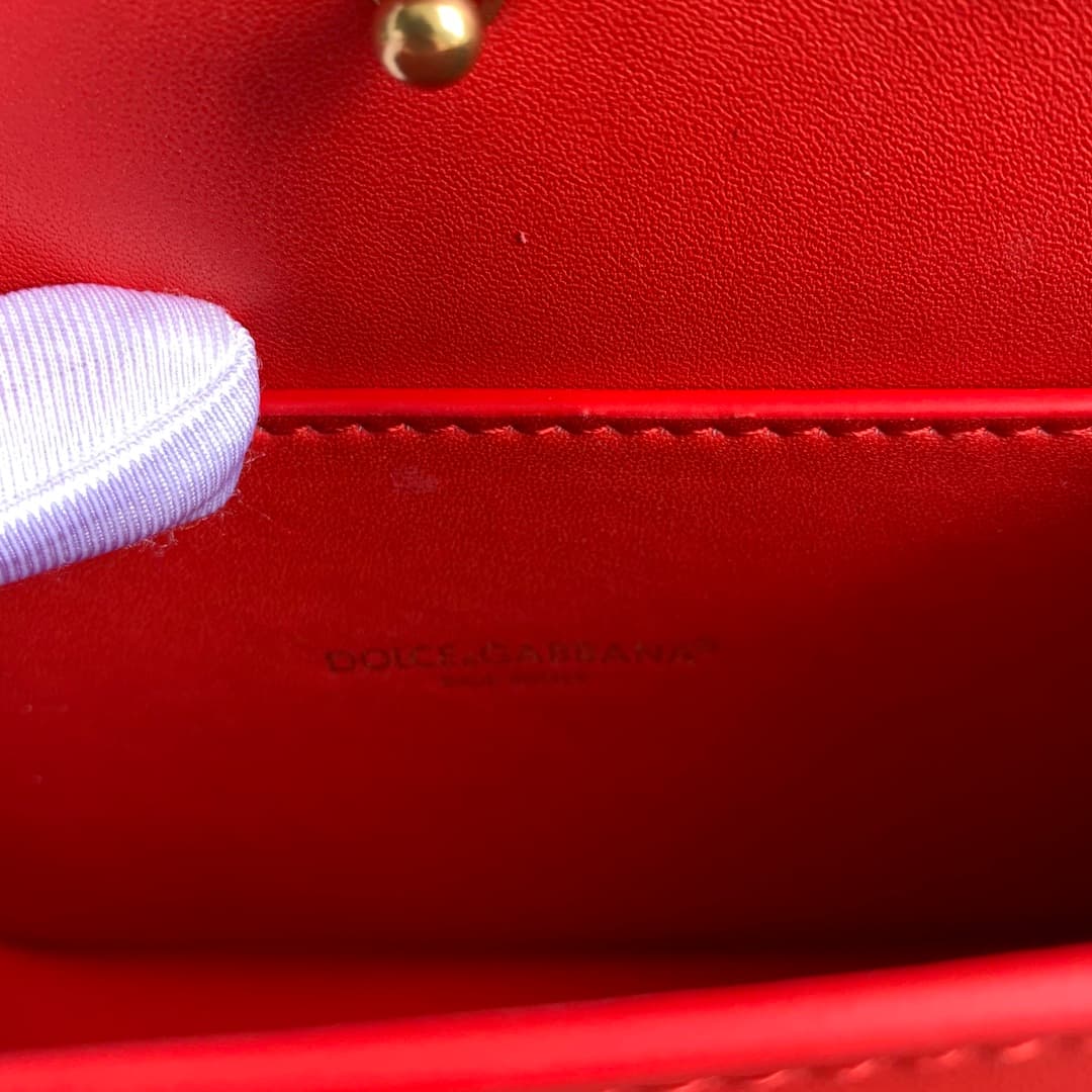 Dolce & Gabbana Small Devotion bag in smooth calfskin in Red High