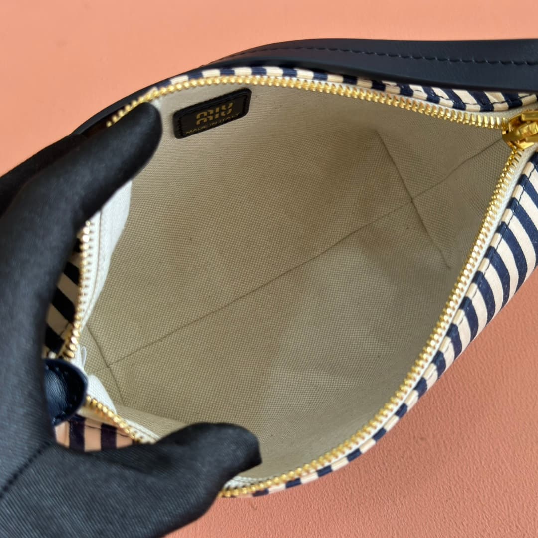 Miu Miu Jacquard Striped Pouch 5NE841 High