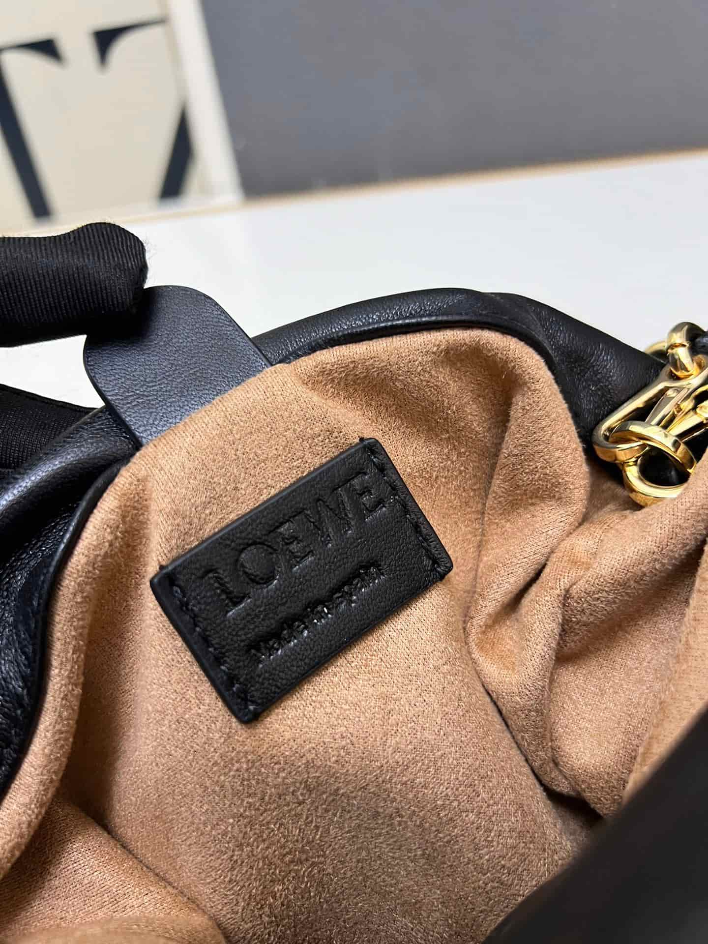 Loewe Mini Flamenco purse in black lambskin DG3307 High