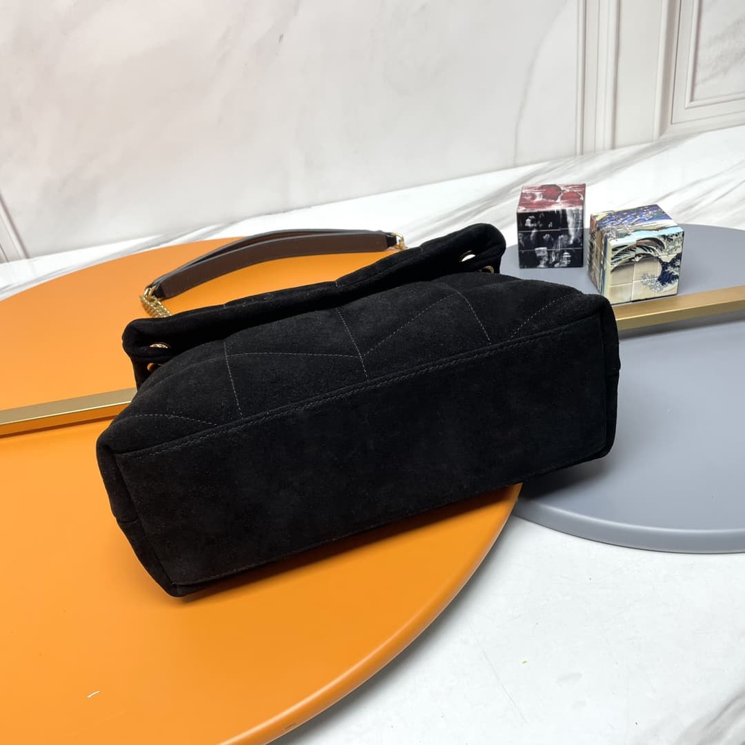 PUFFER SMALL in suede 577476 Black High